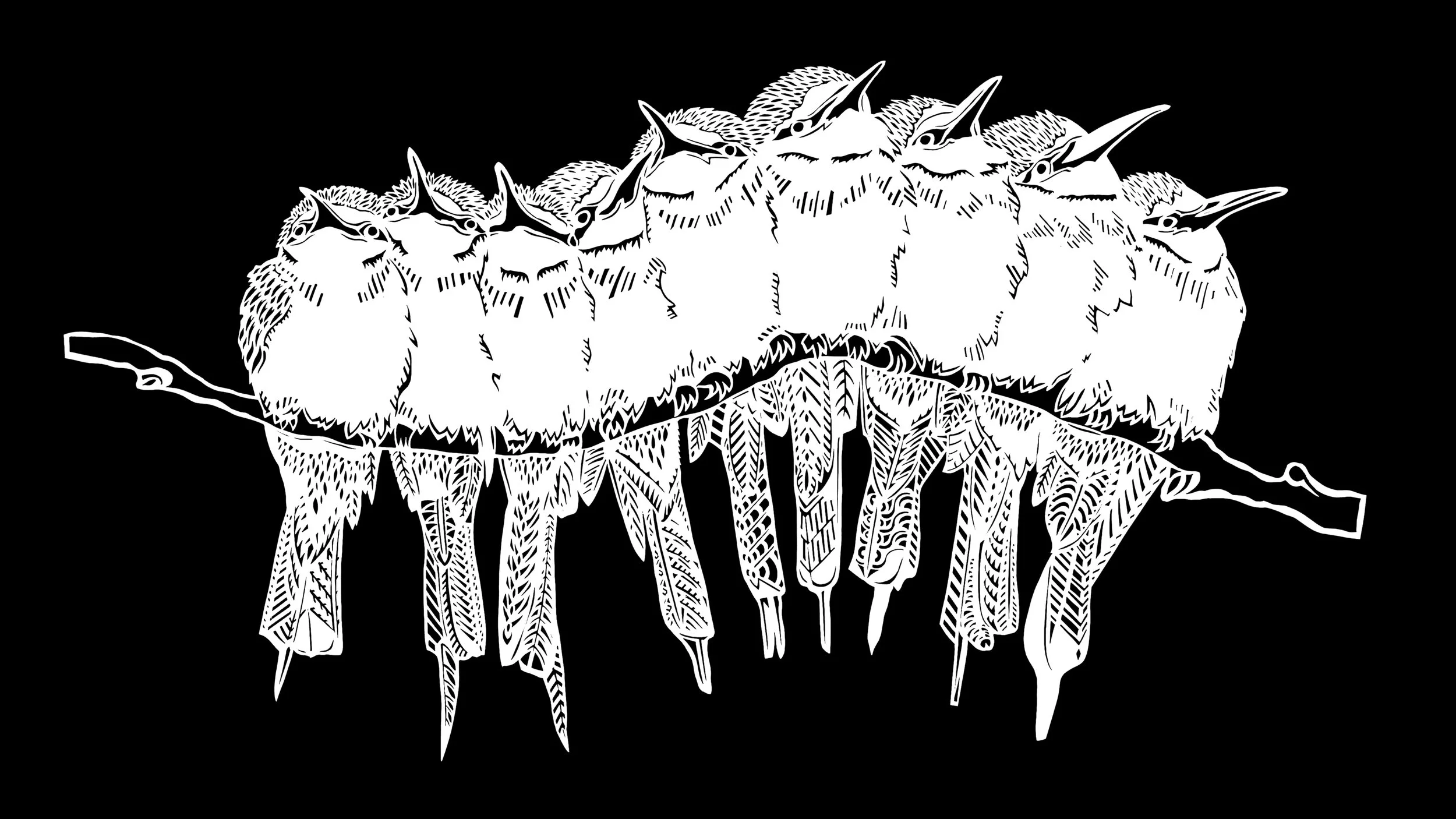 Birdies on a branch, bee eaters