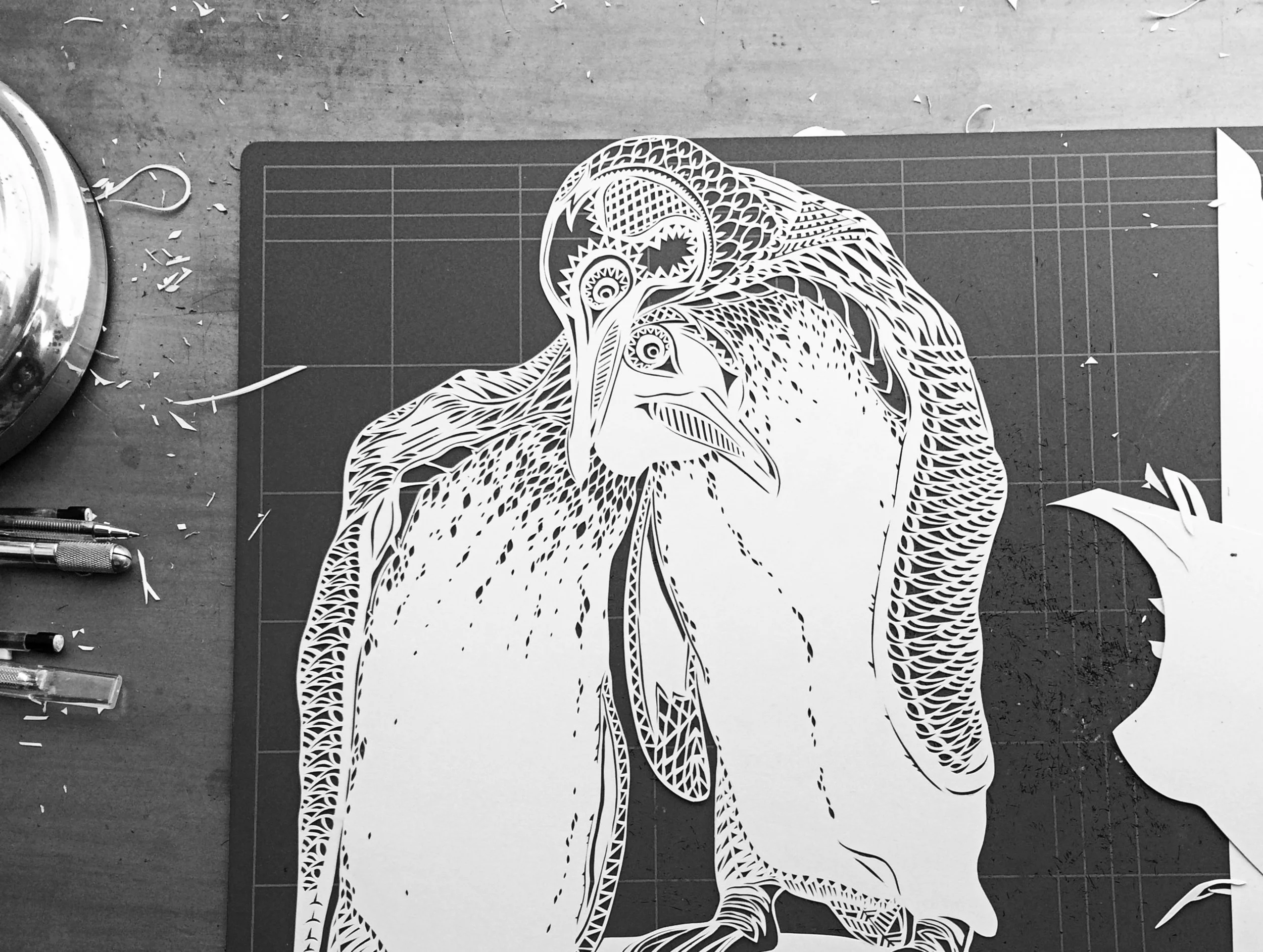 Behind the scenes of a papercutting artist at work.