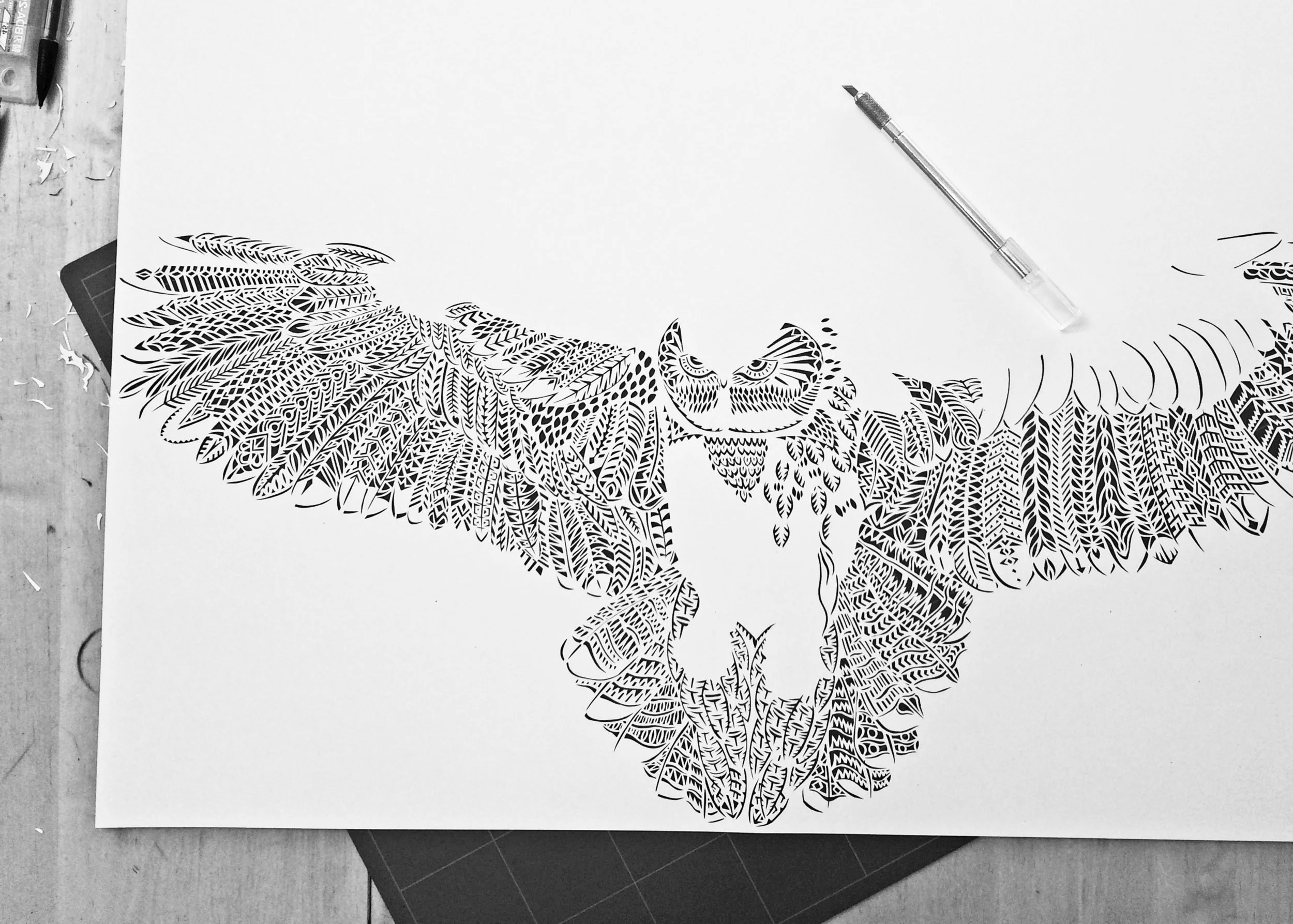 Work in progress picture of the Oehoe in the making by Thysart