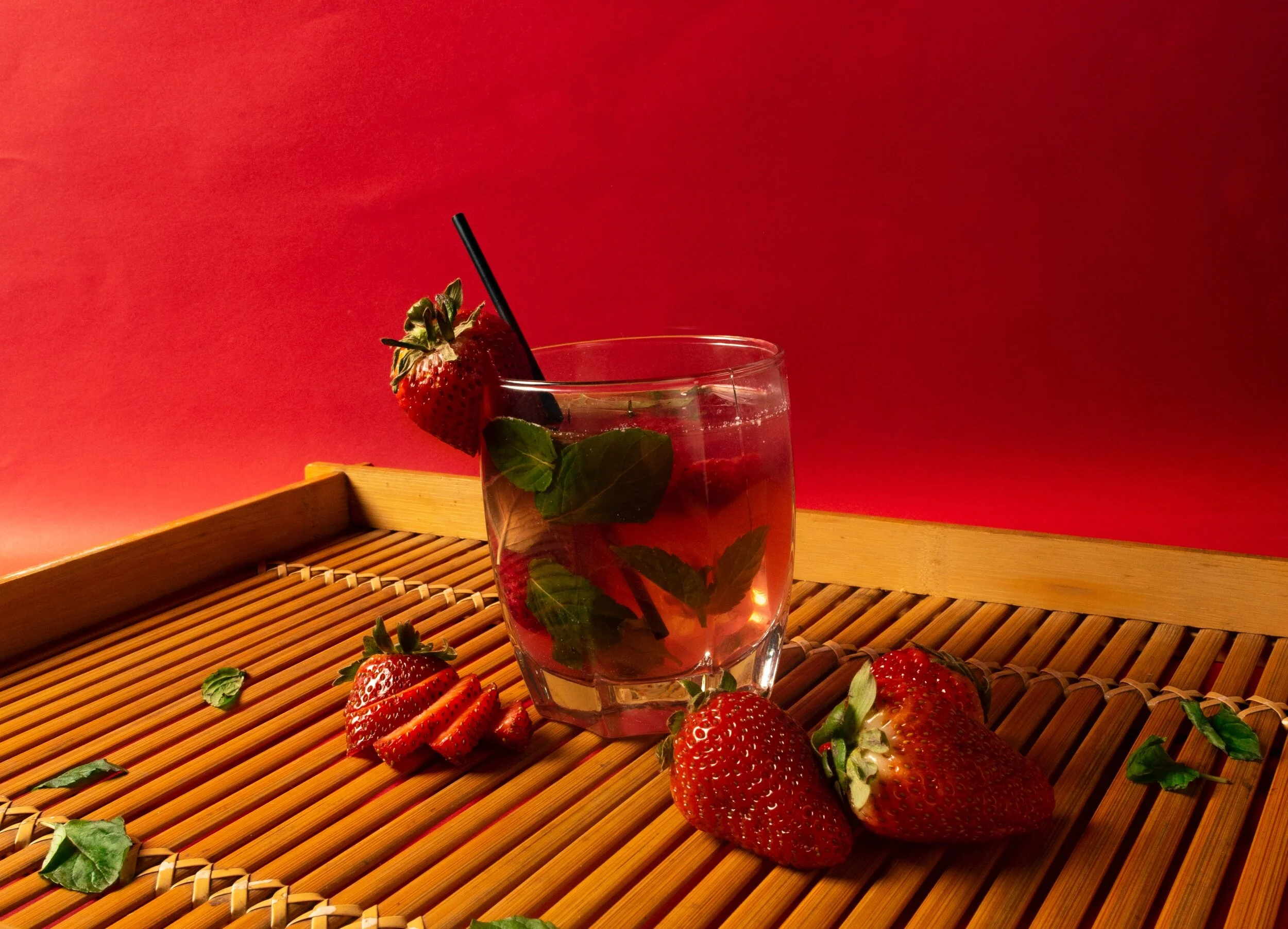 Out of the Box and Into the Glass - Strawberries+Mint