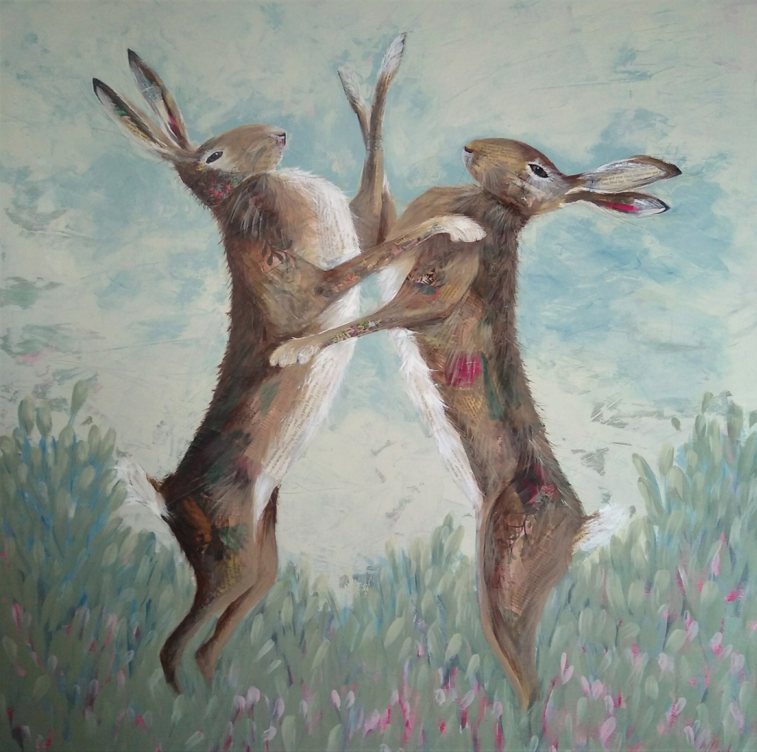 Boxing Hares (sold)