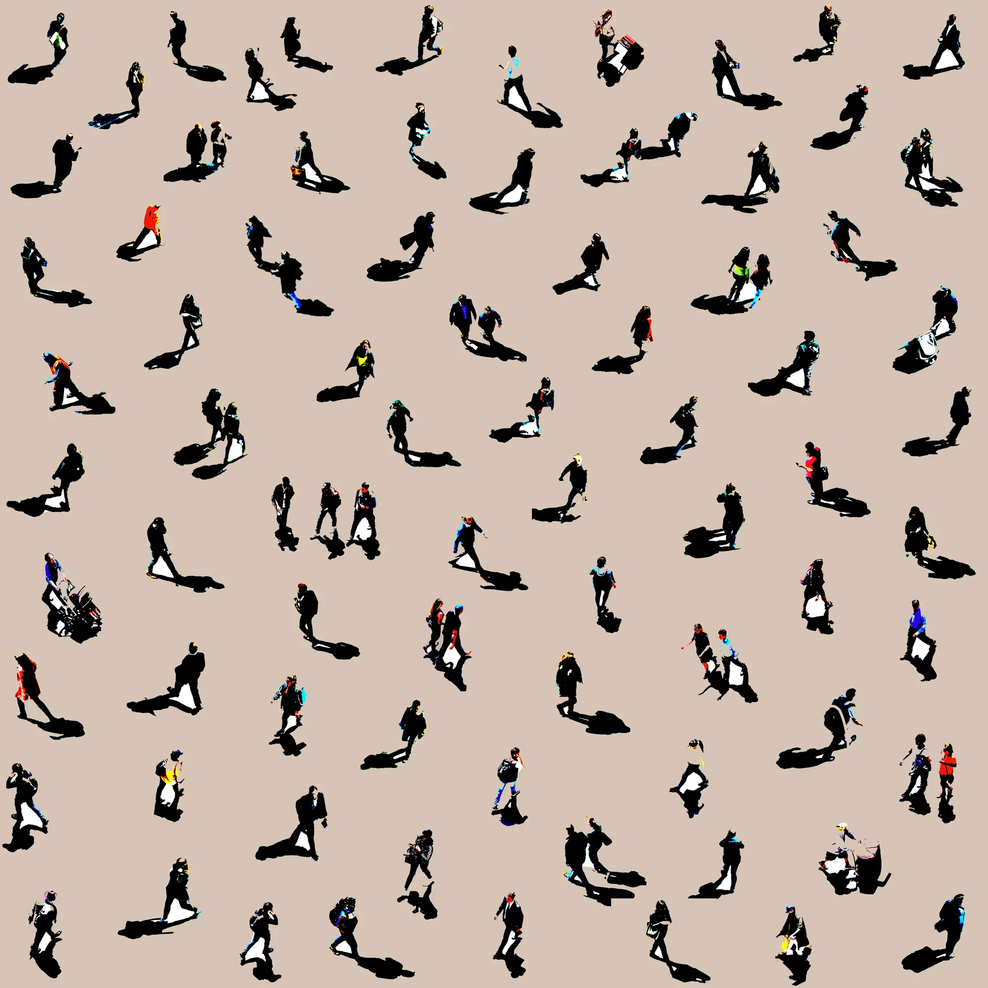 "Rush Hour", 36 x 36 in., HD Floating Metal Fine Art Print Matte