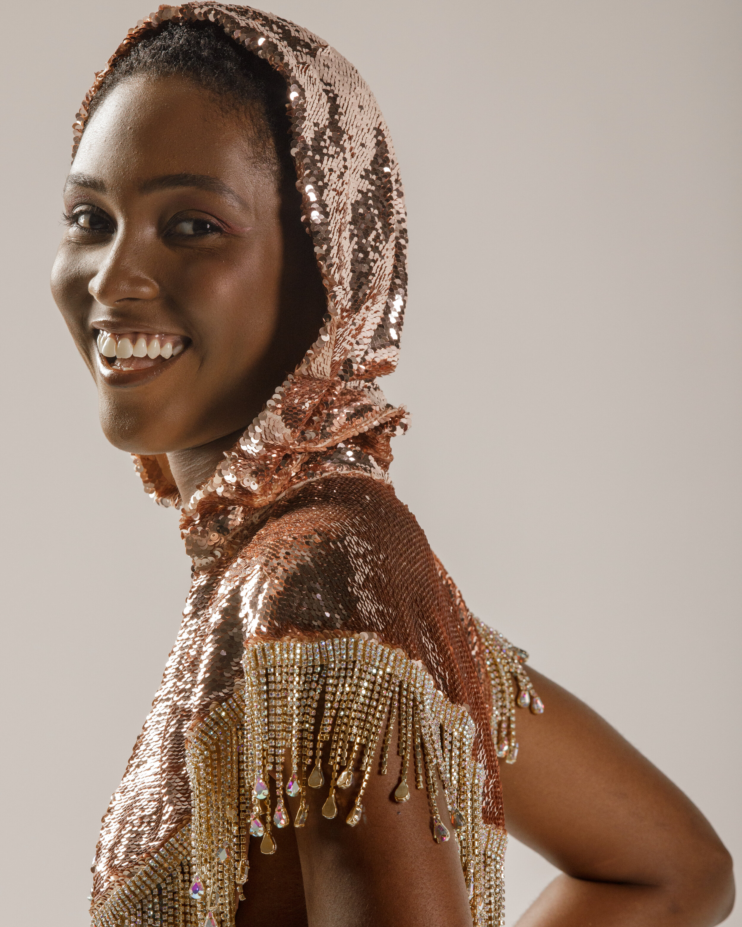 Scarlet Sequin Capelet