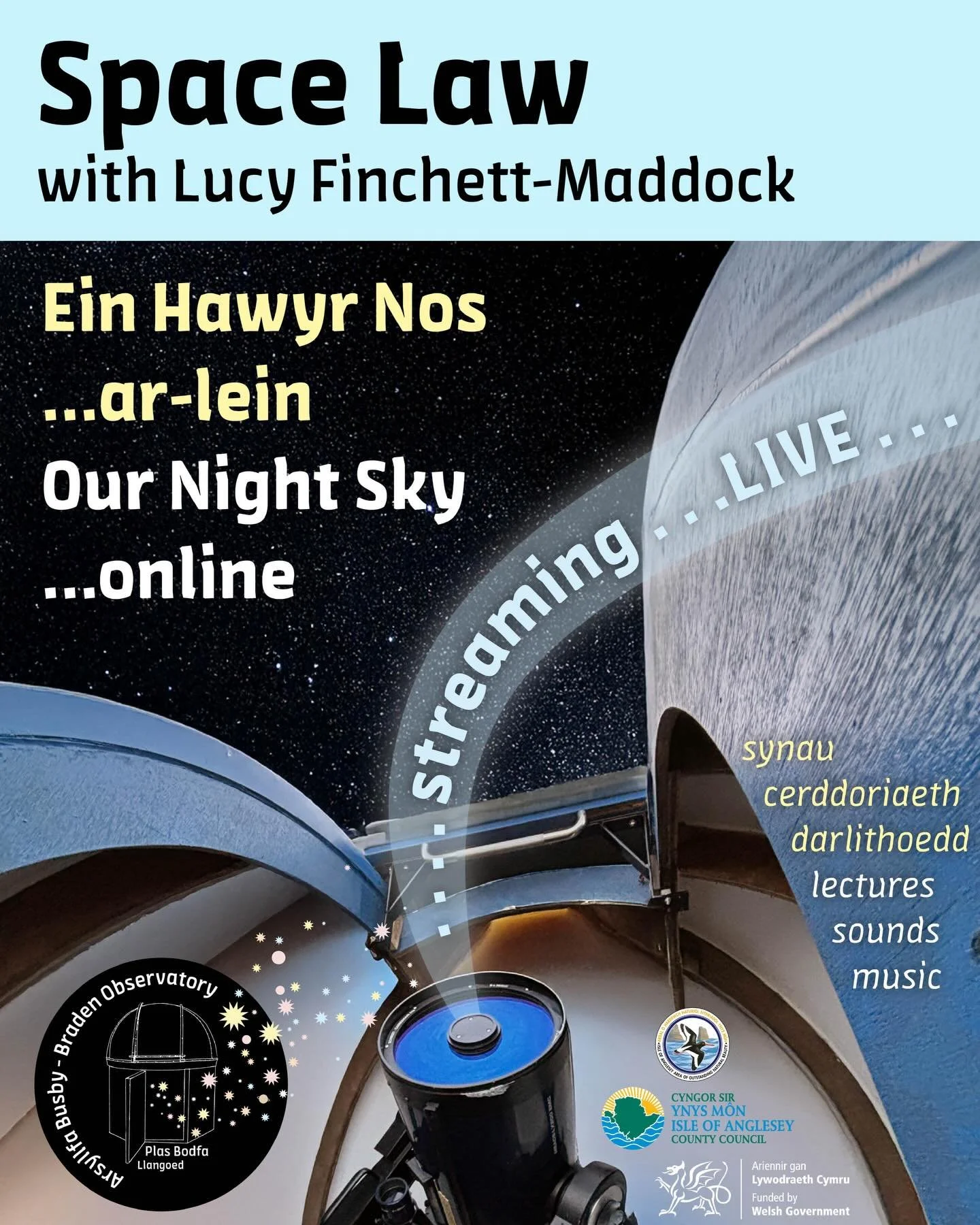 Join us for the first online lecture as part of &lsquo;Our Night Sky...online!&rsquo;.
Space Law with Lucy Finchett-Maddock
@yeoldefinch 

A voyage of inner and outer space as a shared &lsquo;common heritage of humankind.&rsquo;
Discussing the notion