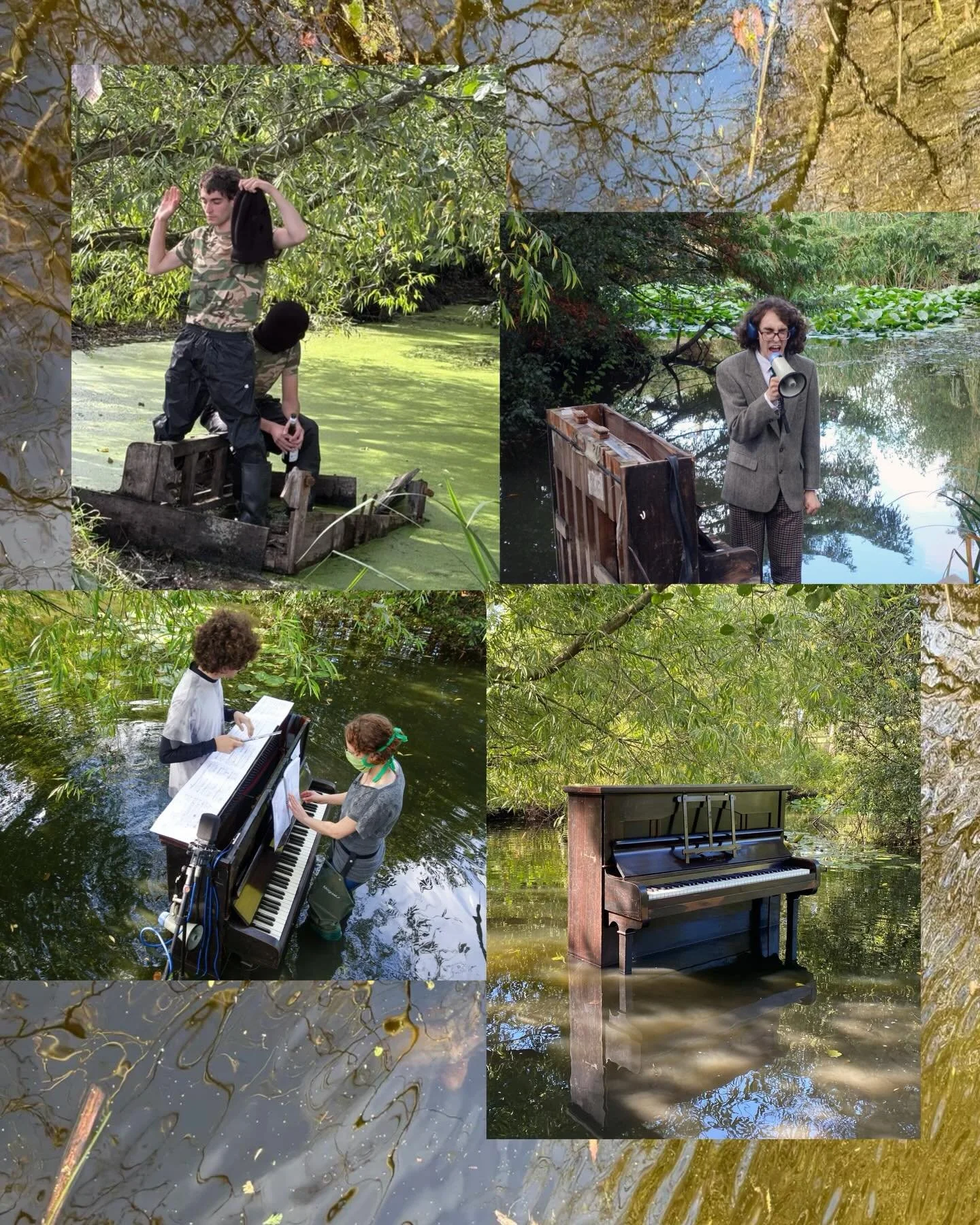 1,604 days in the pond. Celebrating 4 years and 4 1/2 months of Piano Drowning at Plas Bodfa with a cinematic celebration of new music in North Wales. Highlights from three new music compositions inspired by Piano Drowning by Annea Lockwood. 

Join u