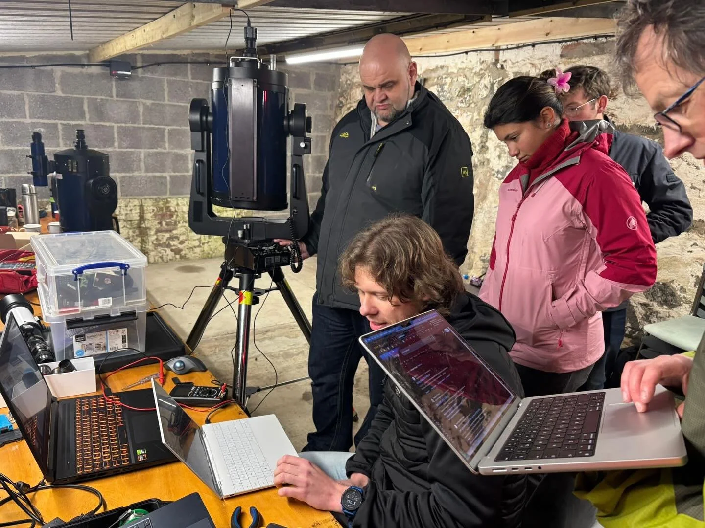 Productive telescope session with the North Wales Tech Club last week. This incredible team is working on &lsquo;reverse plate solving&rsquo;, which will allow the telescope to automatically work out where it&rsquo;s pointing. Importantly, the telesc