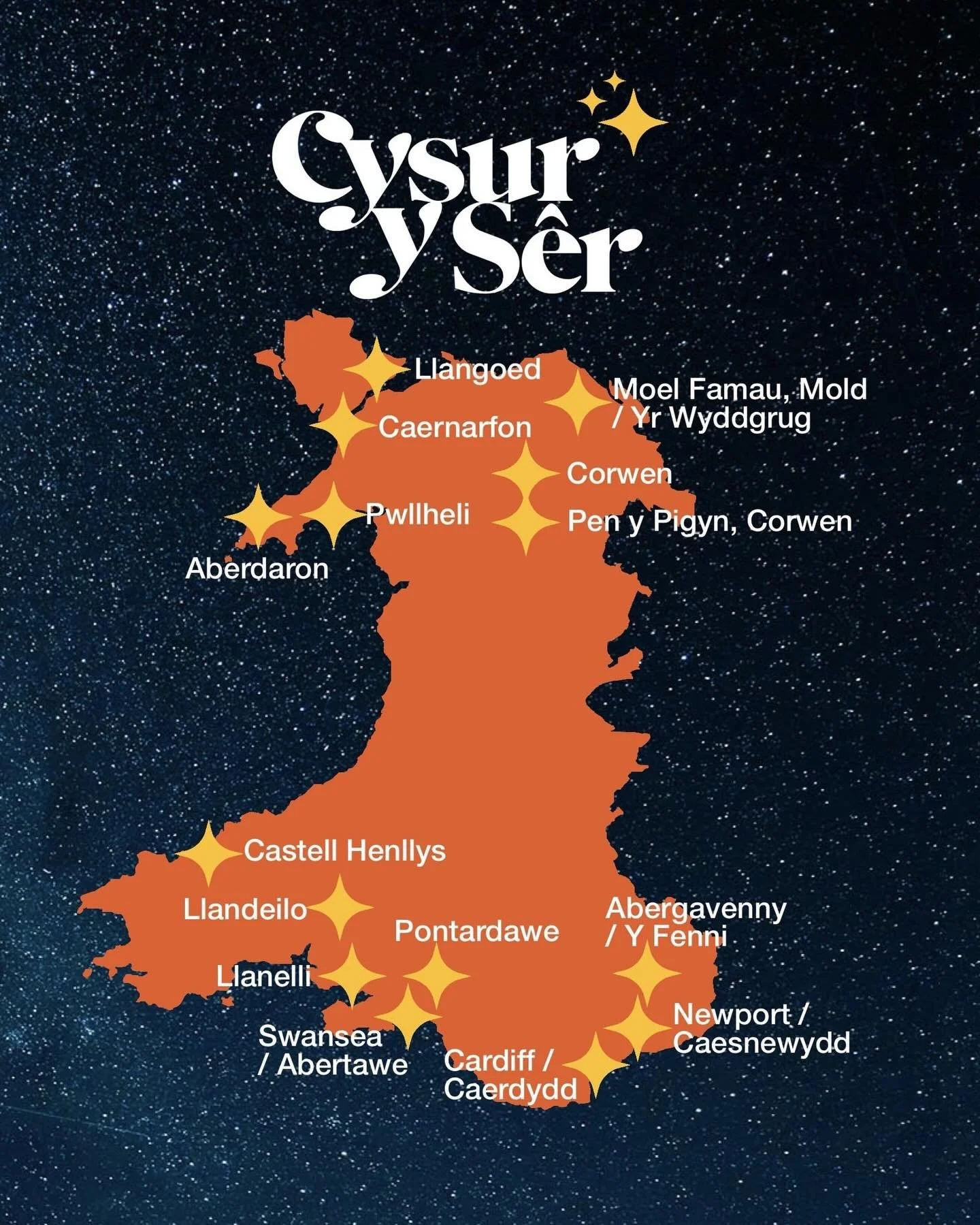 We&rsquo;re on the map! So pleased to be a part of  @adversecamberontour and the Cysur y Ser Events! We are hosting the brilliant @gillythompson_brownson for constellation storytelling sessions here at the Busby Braden community observatory.
. . .
Ry