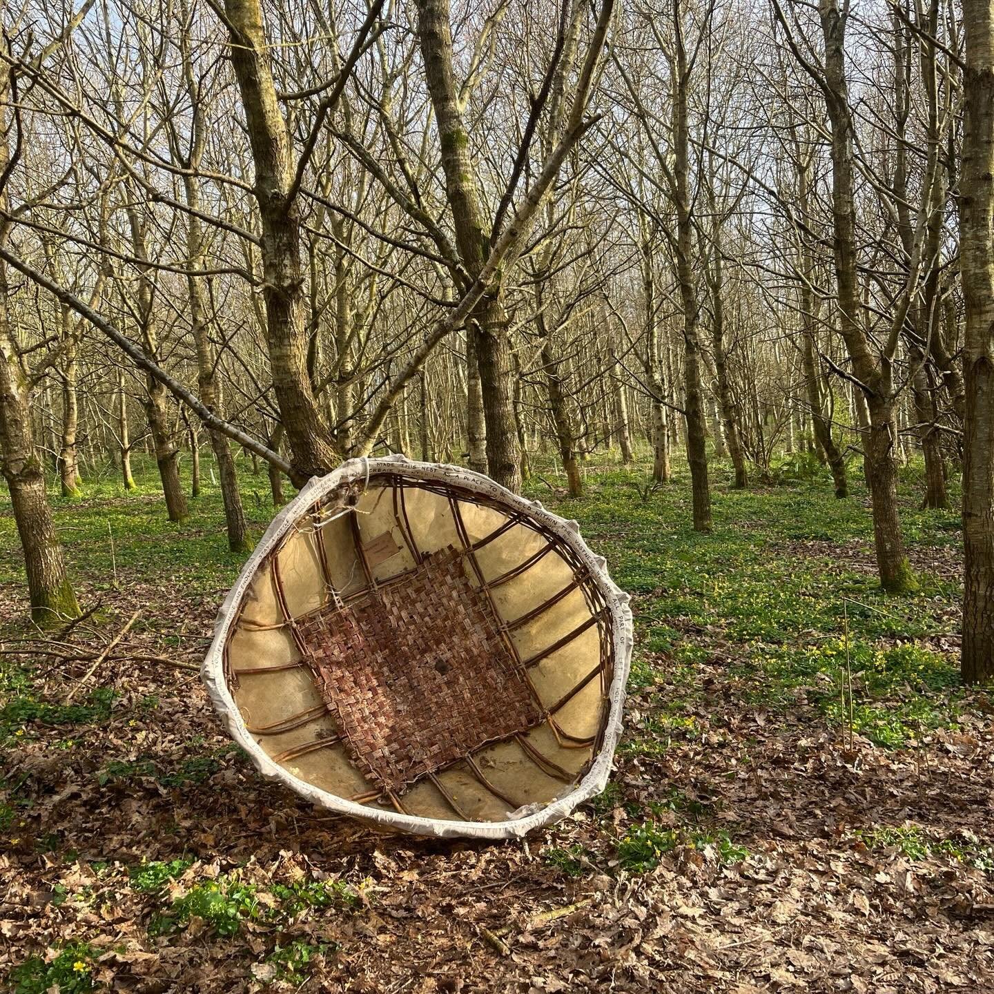 &lsquo;Coracle Drift&rsquo; From @alisonneighbourart. She says
 &ldquo;Such a lovely weekend taking part in the @aberlleiniogsculpturetrail - thanks everyone who came and spent some time in the coracle, held within the vastness but in the safety of t