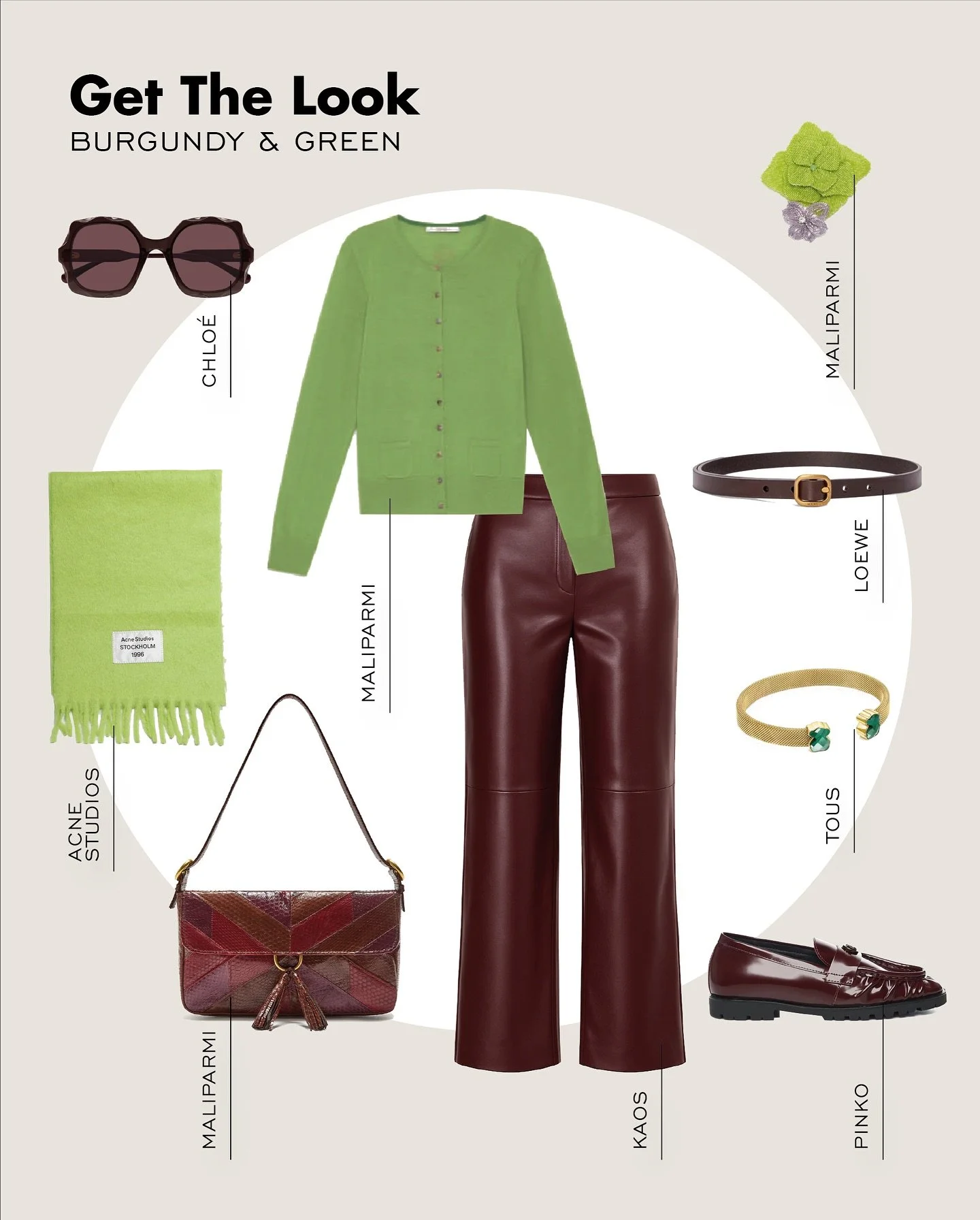 🍫 We all know chocolate brown is the color of the season &mdash; but it&rsquo;s not the only one! Burgundy and green are also trending&hellip; but have you thought about mixing them together? 👀
We at FashionLAB LOVE this combo! We&rsquo;ve been spo