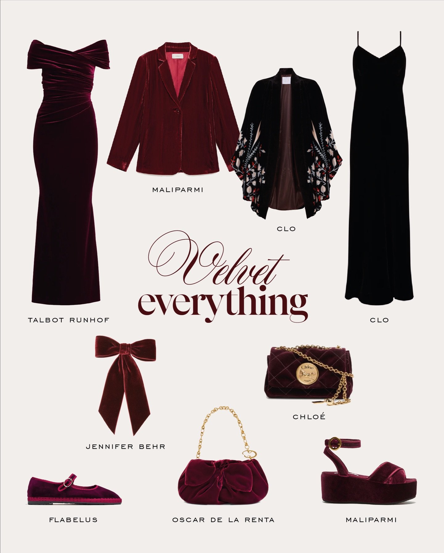 This season, velvet is a winter essential.
Tailored blazers, fluid trousers, evening tops and statement accessories &mdash; rich textures that feel luxurious. Perfect for every festive moment, from office holiday drinks to Christmas dinners.

Velvet 