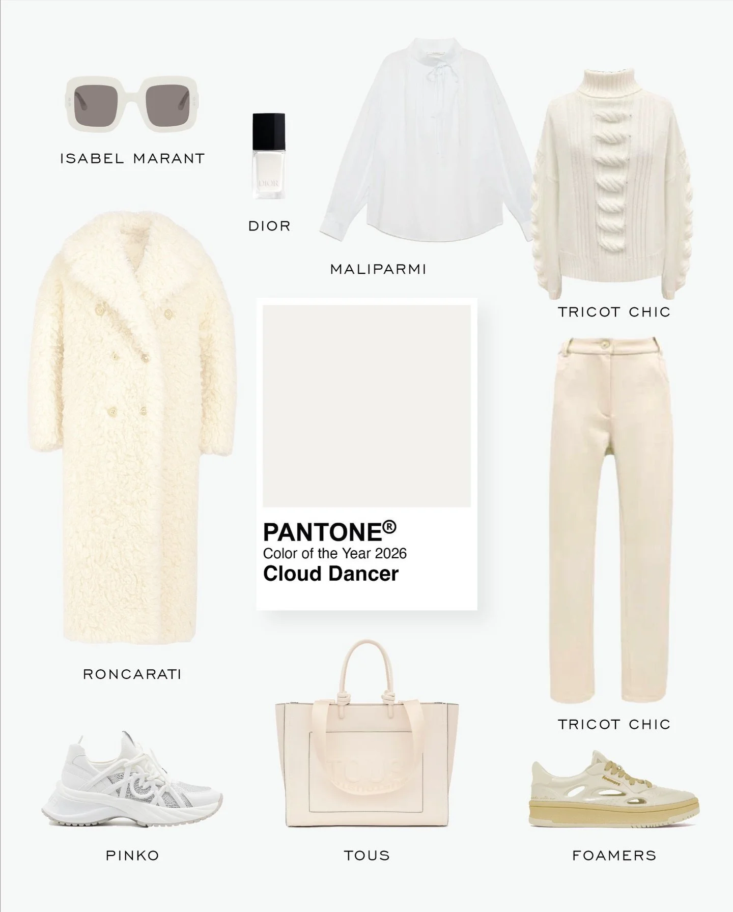 ☁️🤍 Chosen as Pantone&rsquo;s Color of the Year 2026, Cloud Dancer drifts into winter with effortless elegance. There&rsquo;s something so timeless about whites &mdash; they&rsquo;re always elegant. But in winter, they become magic.

You know the fe