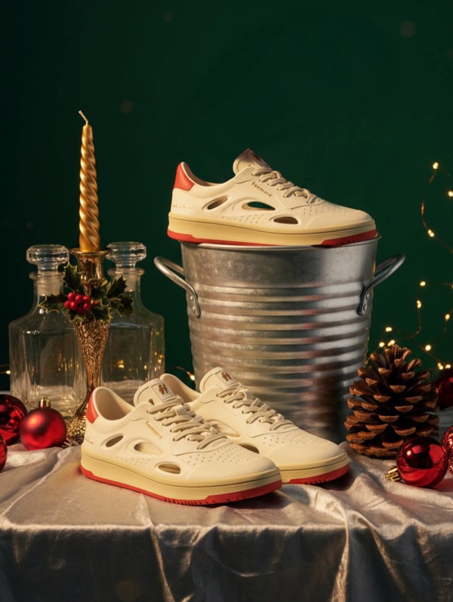 ✨🎄 This holiday season, comfort takes center stage without sacrificing style. Trade stiff shoes for effortless cool and celebrate every toast, dance, and late-night laugh in Foamers sneakers&mdash;designed to move with you and look good doing it. Be