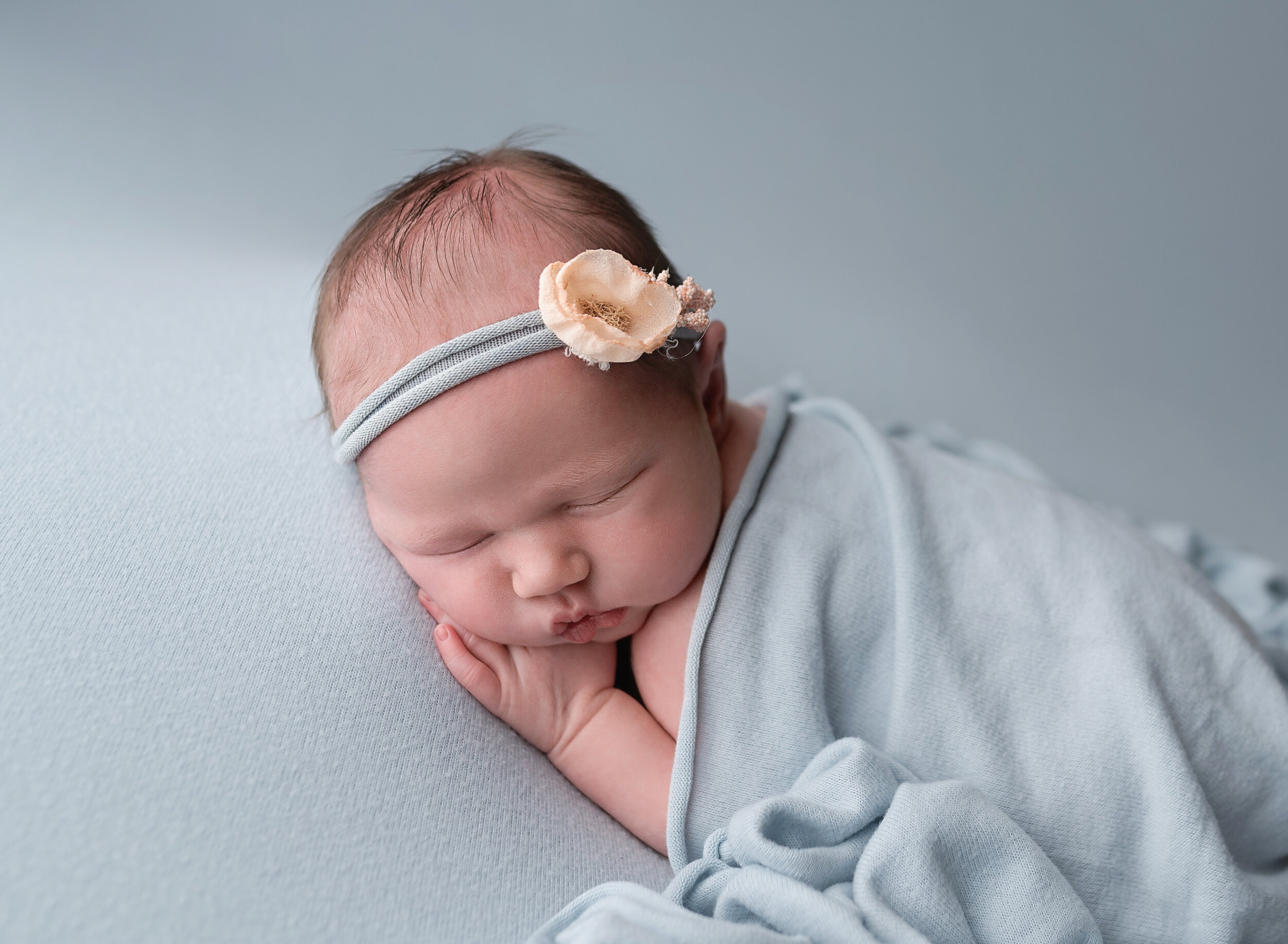Morgan City Newborn baby girl in blue