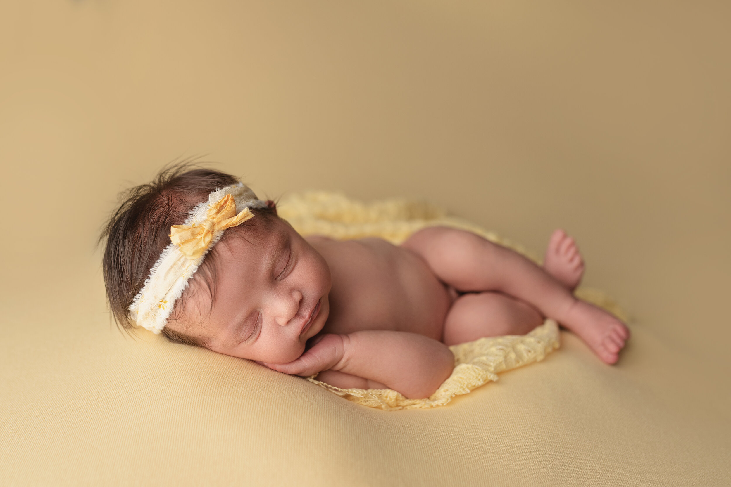 Morgan City Louisiana Newborn Portrait Studio baby girl peaceful sleeping