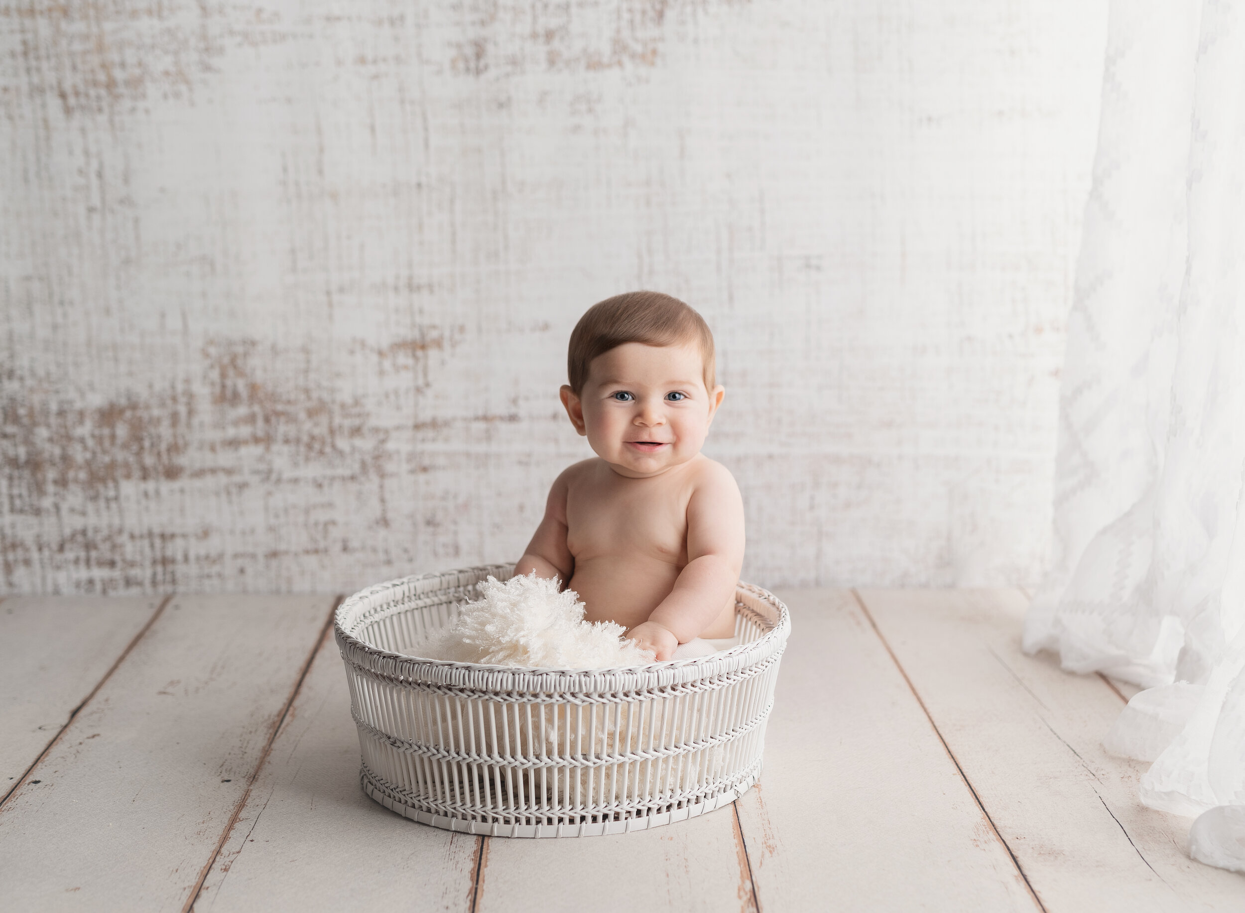 six month baby boy photo session