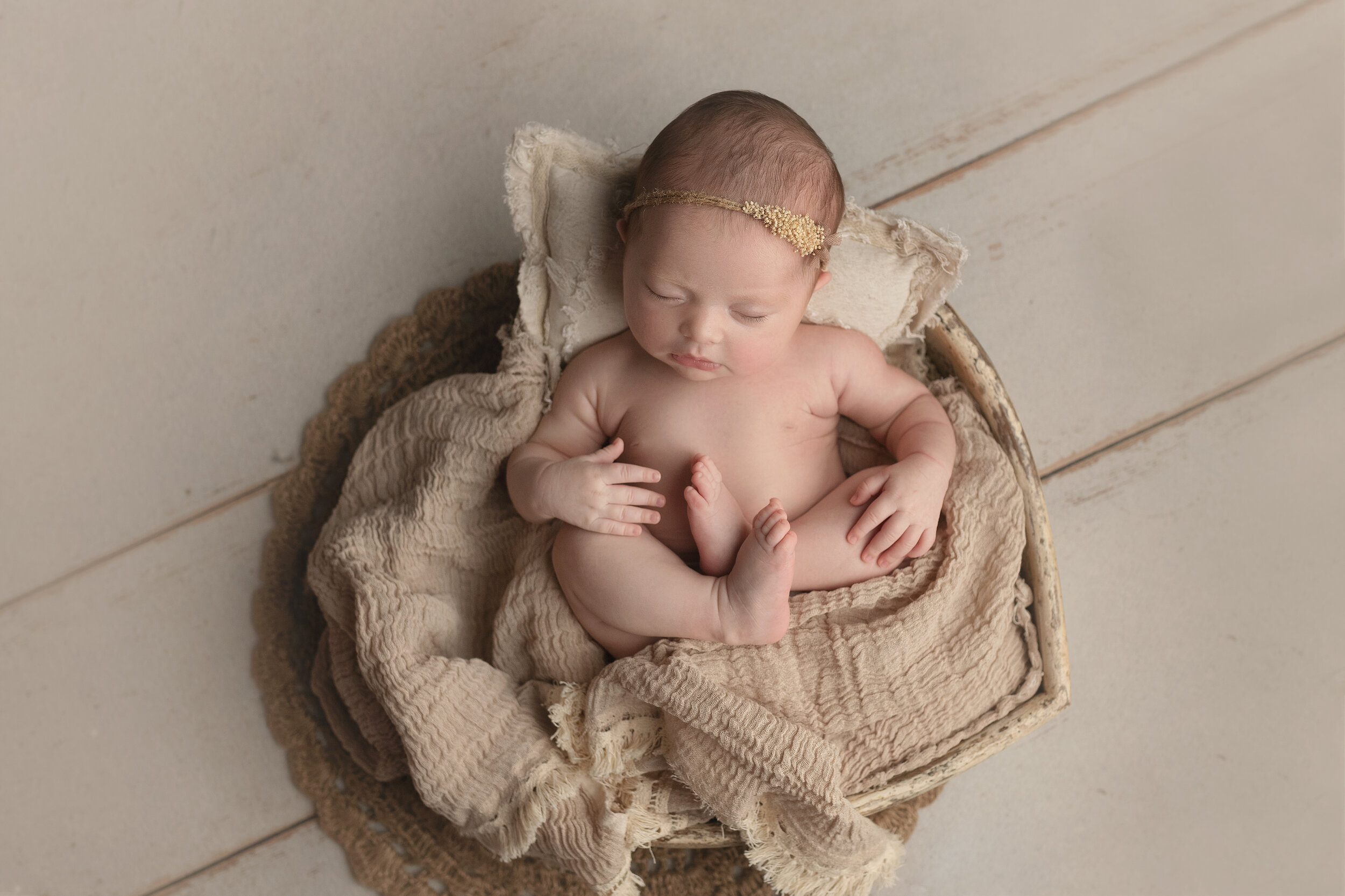 newborn boho baby girl photo