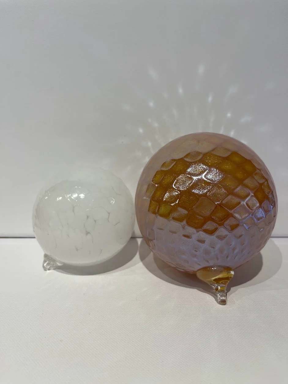 Amber and White Ornaments
