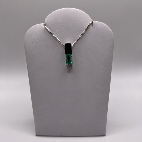 Emerald Pendant and Chain