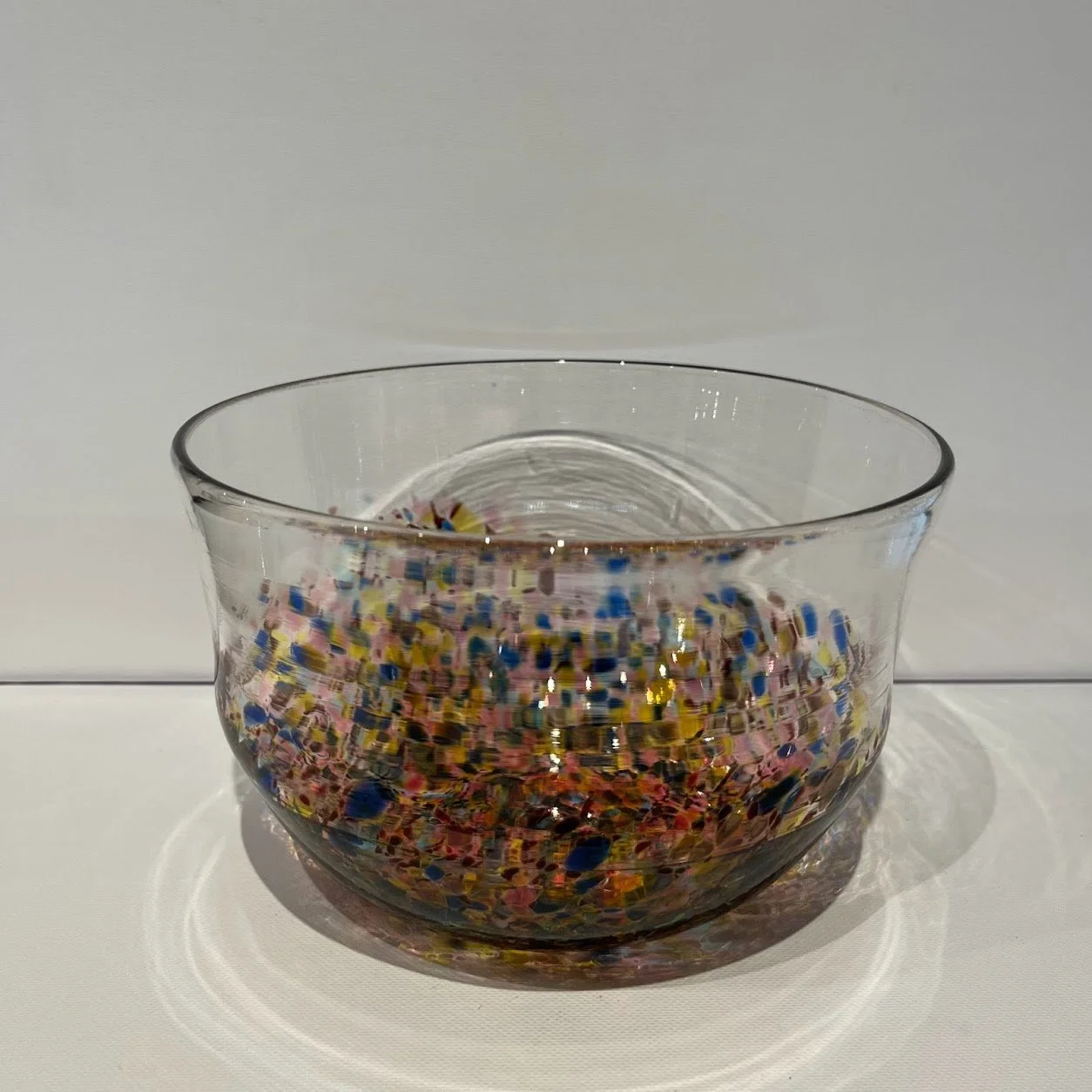 Clear and Colorful Speckled Bowl