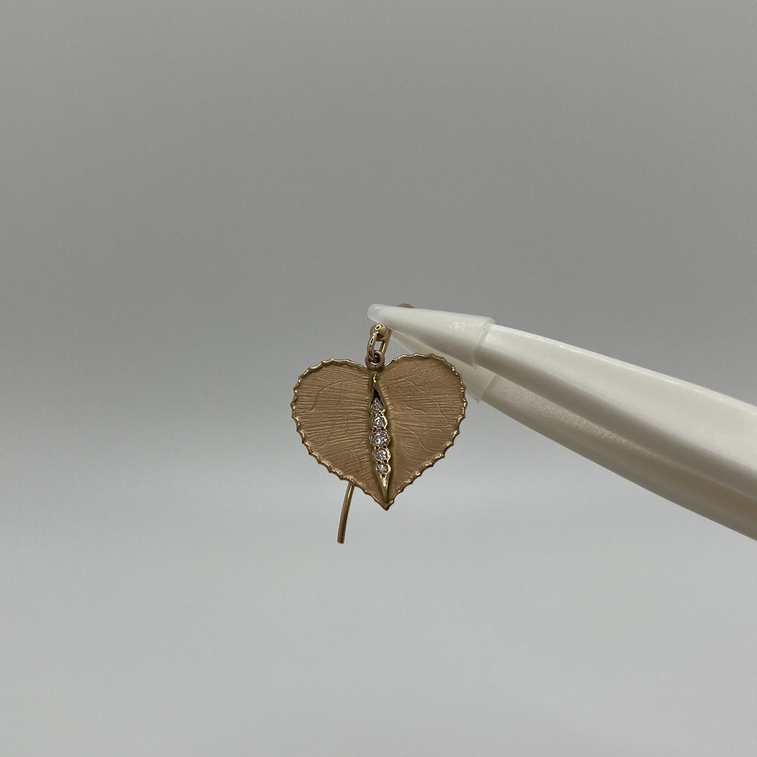 Rose Gold Diamond Heart Earrings