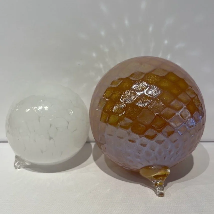 Amber and White Ornaments