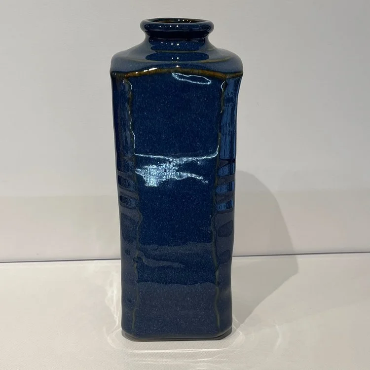 Navy Ceramic Vase