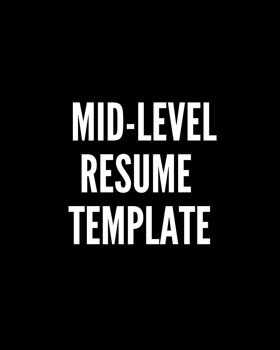 MID-LEVEL MEDICAL CODER RESUME TEMPLATE (4-7 YRS)