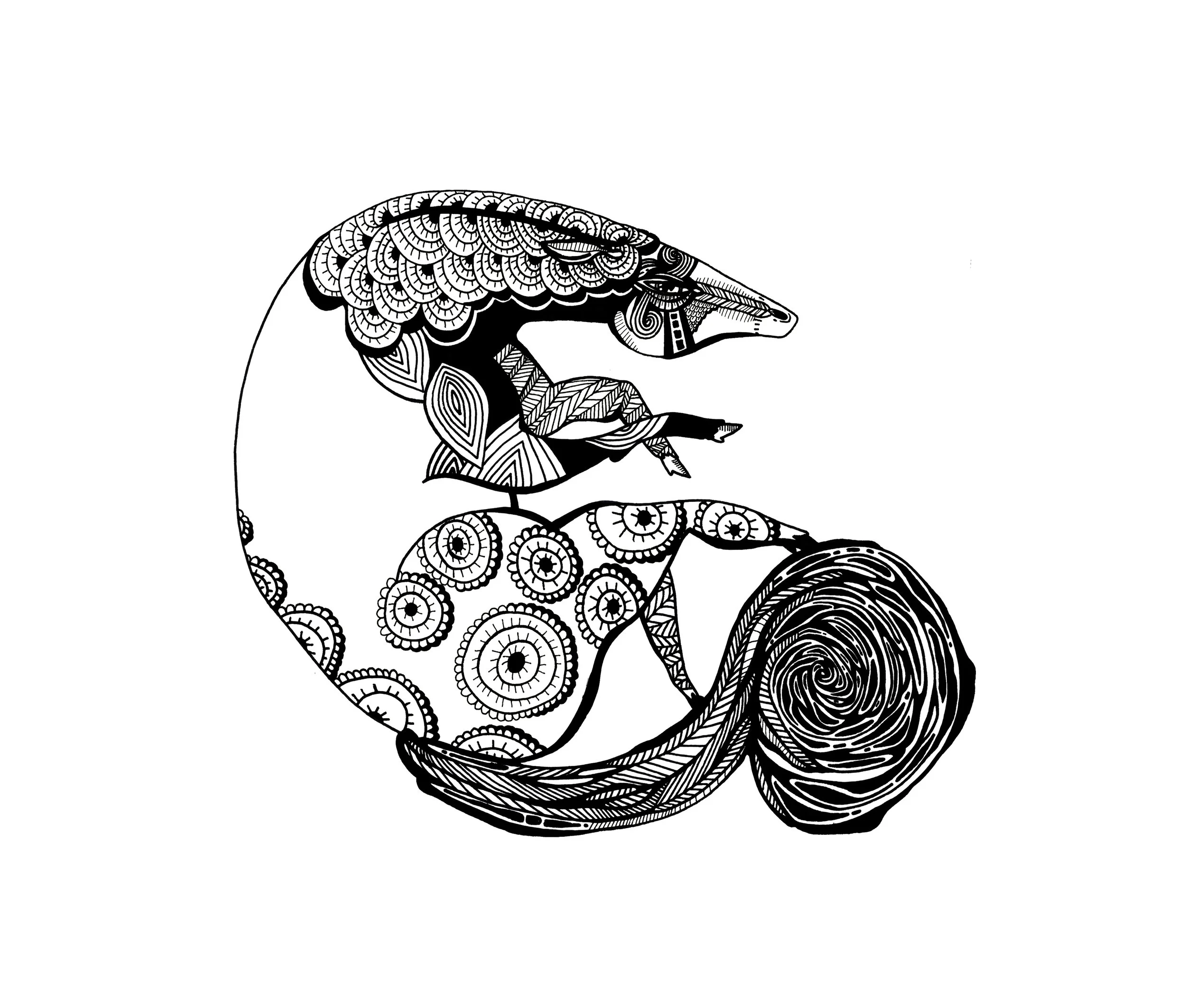Character sketch, 2017 — ink, digital