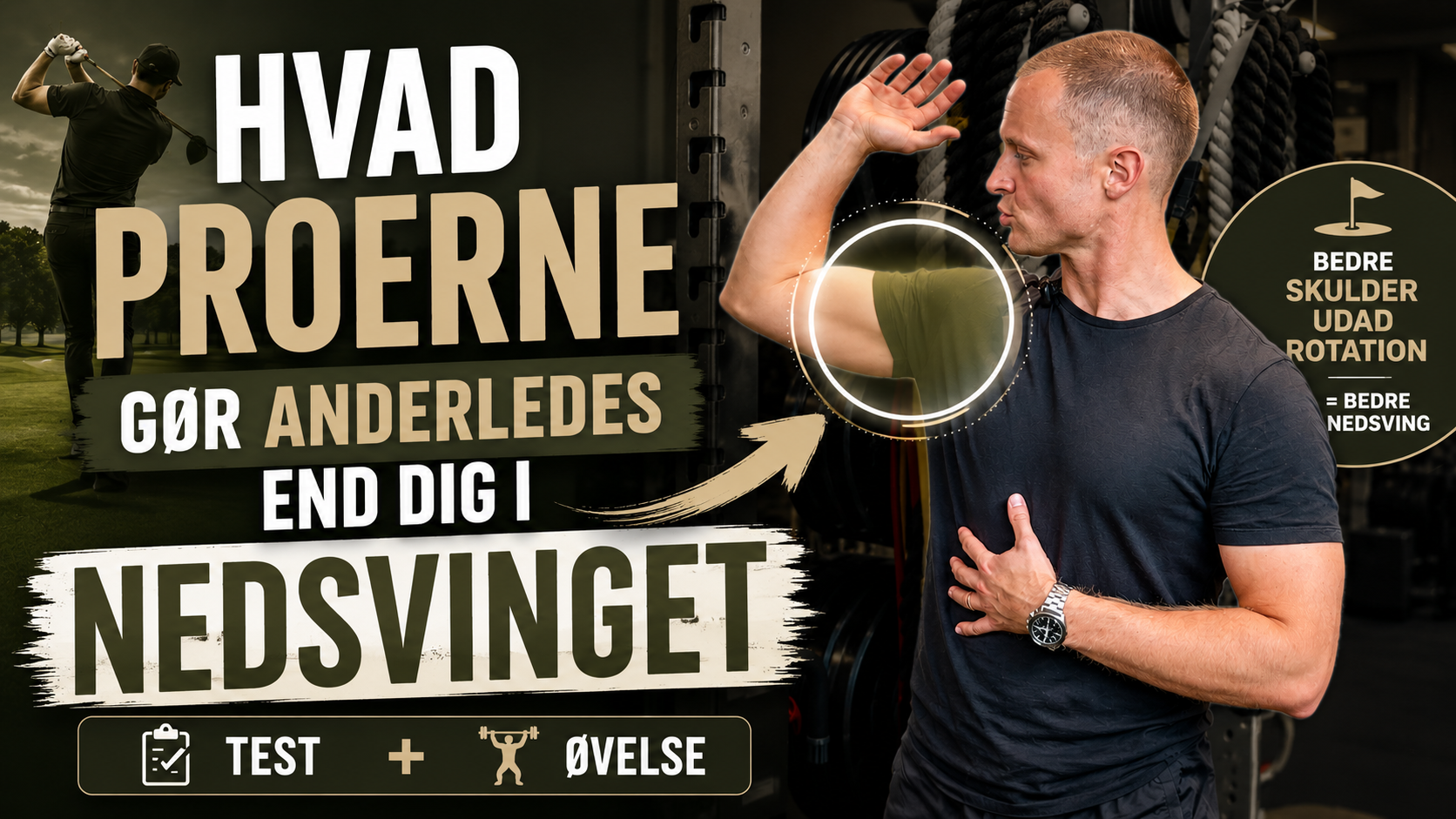 skulder udad rotation golfsving