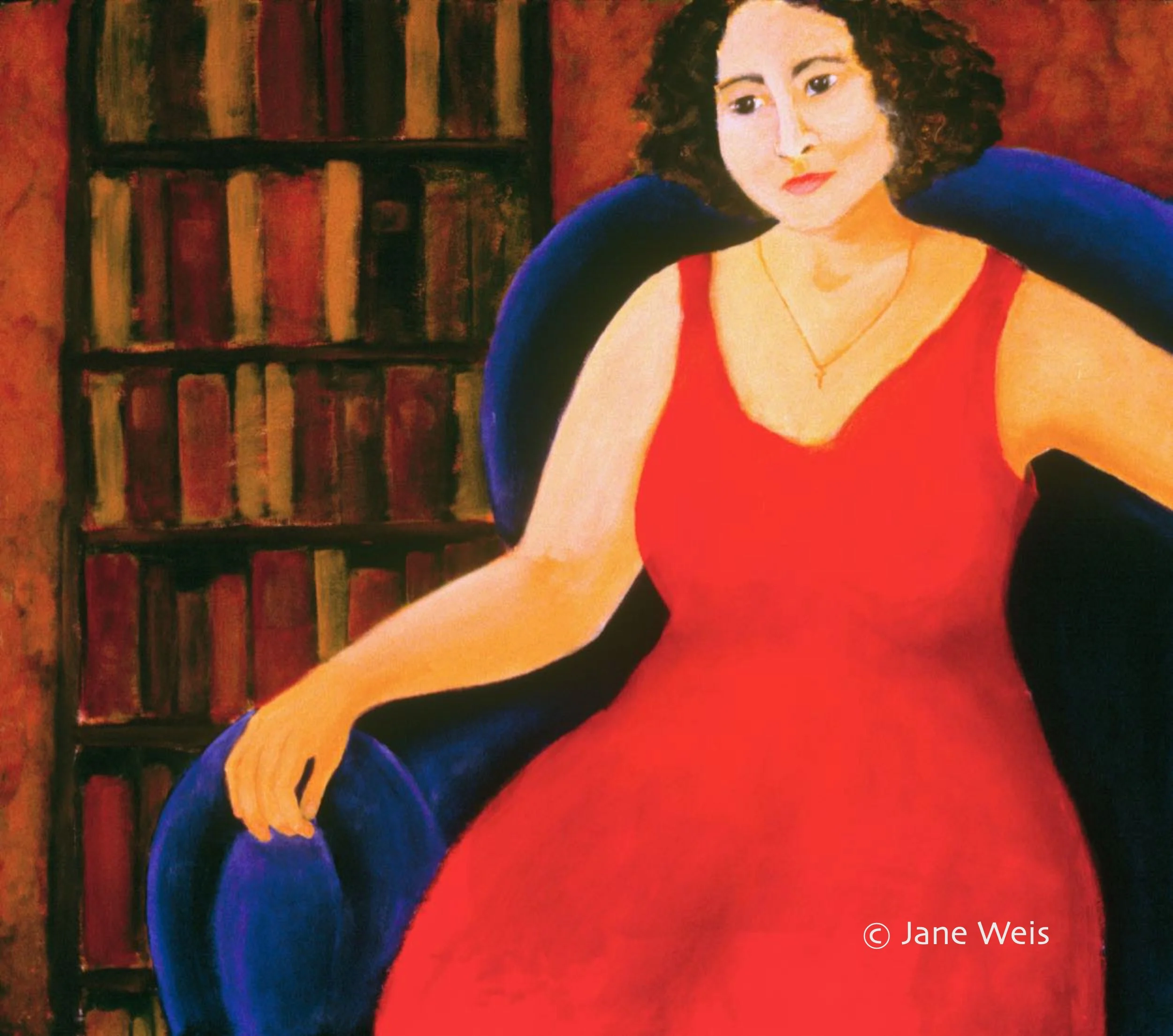 WOMAN WITH BOOKS