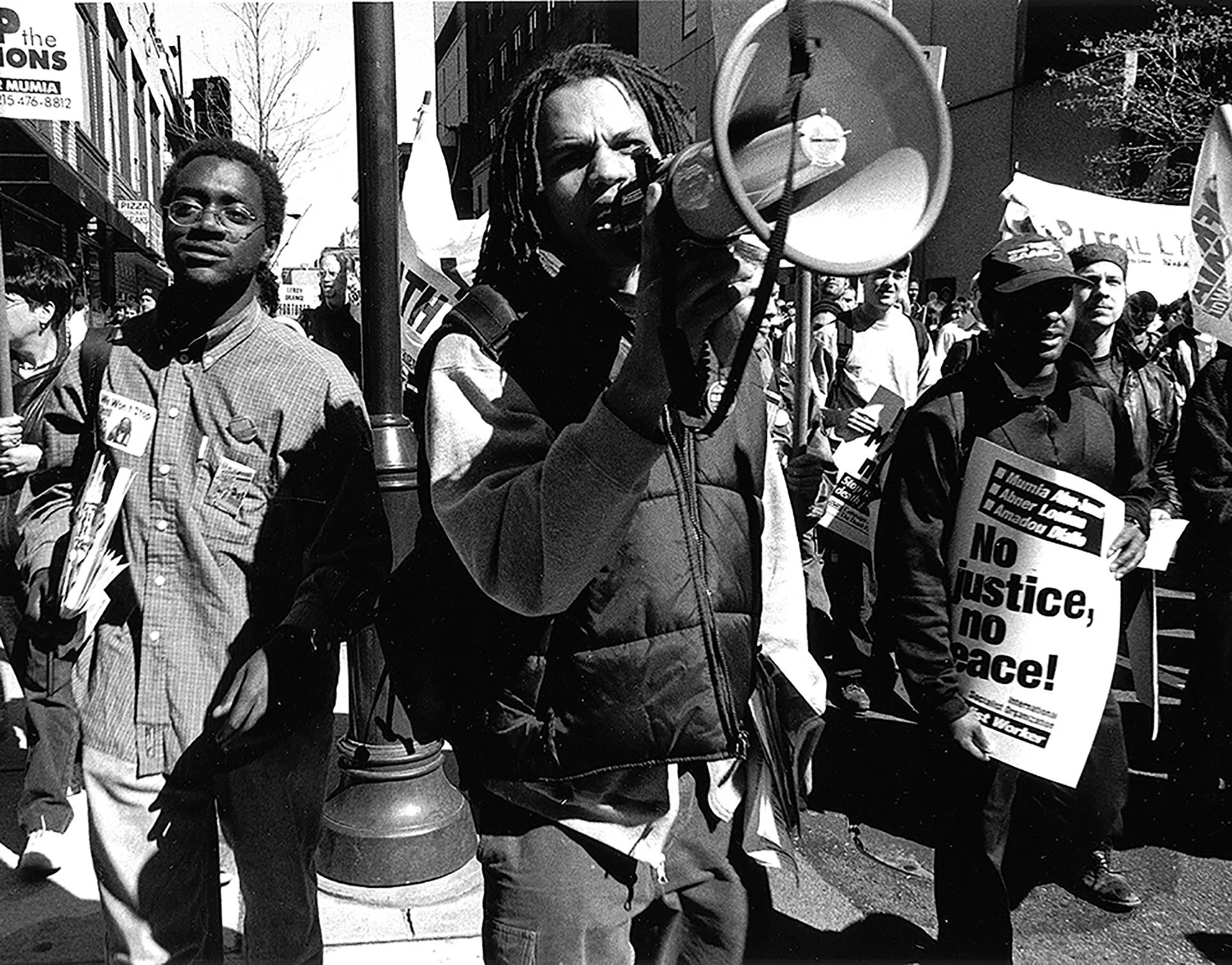 “Millions for Mumia Rally,” photograph by Collette V. Fournier, Philadelphia, PA, 1999,