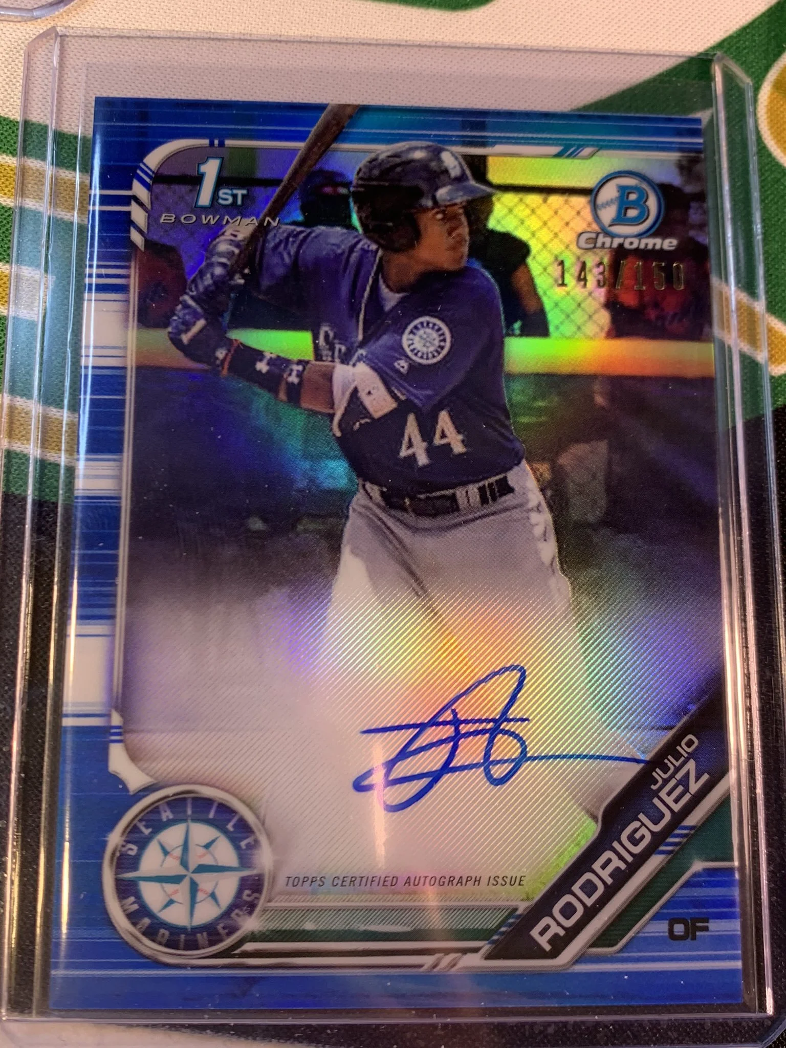 Julio Rodriguez 1st Bowman Blue Auto /150!