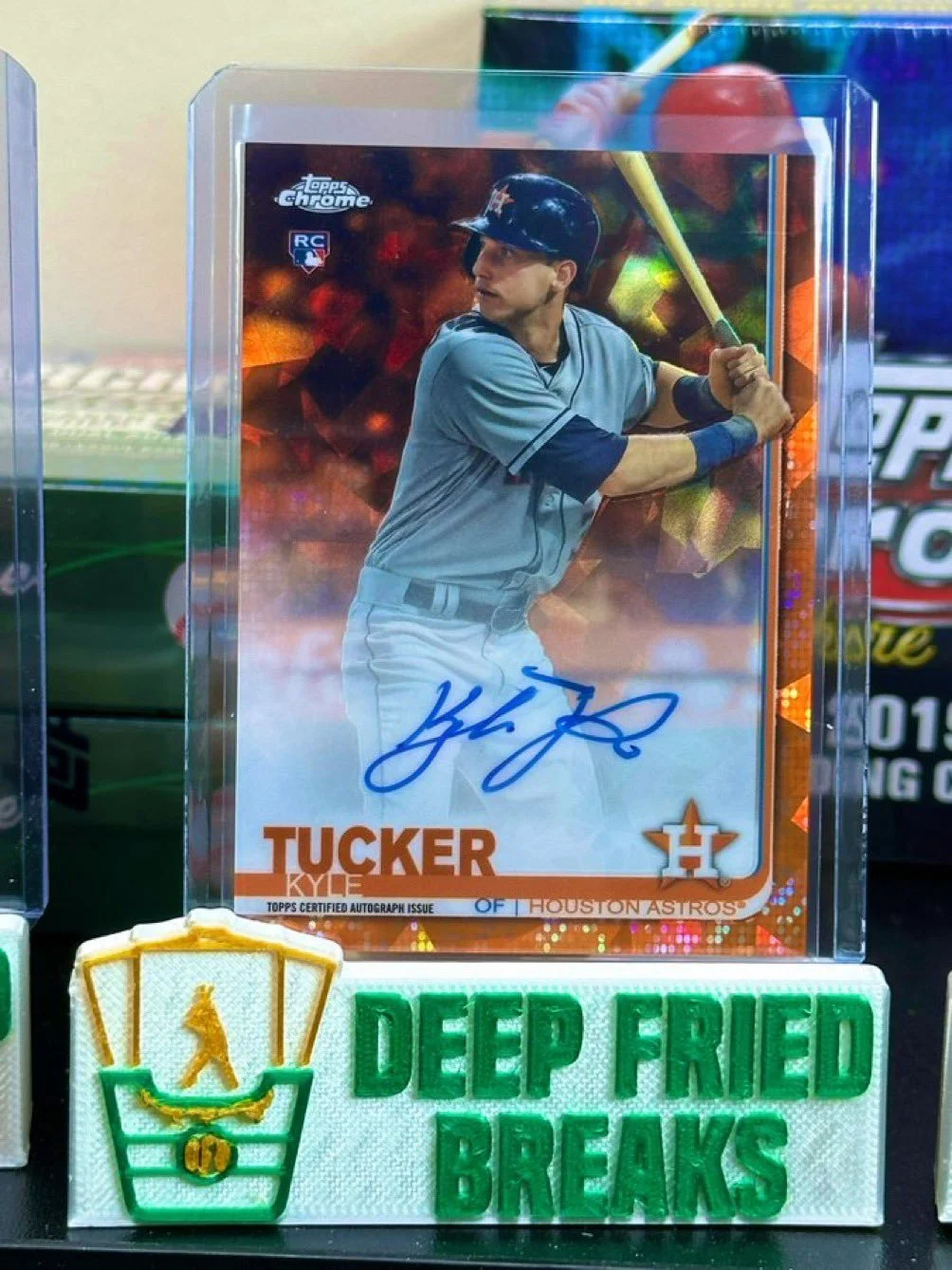 Kyle Tucker ORANGE Sapphire /25 Rookie Auto!