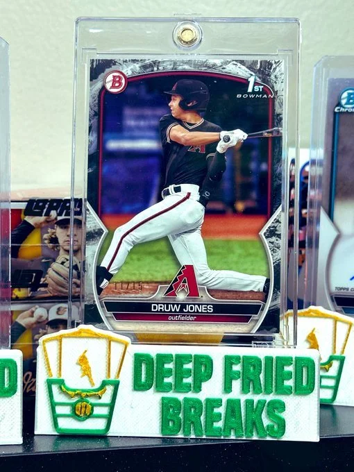 Druw Jones Black Parallel 1st Bowman Paper /15!