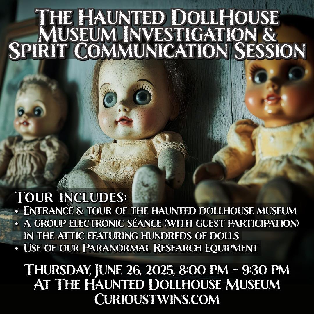 Are you afraid of haunted dolls? Do you believe that spirits can attach to objects? For hundreds of years toys have been enjoyed by children all over the world. Some people think that these toys can hold energy and spirit attachments. Maybe? 

Join u
