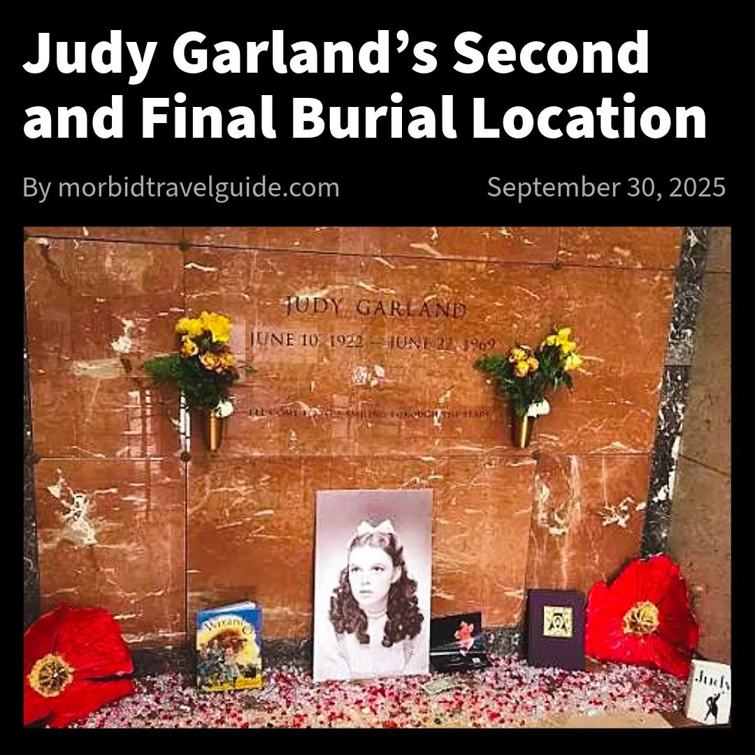 New Morbid recommendation on the Morbid Travel Guide ✨💀 Judy Garland&rsquo;s life was far from a fairytale. Behind Dorothy&rsquo;s ruby slippers was a woman who endured immense pressure, exploitation, and heartbreak. Yet still she gave the world one