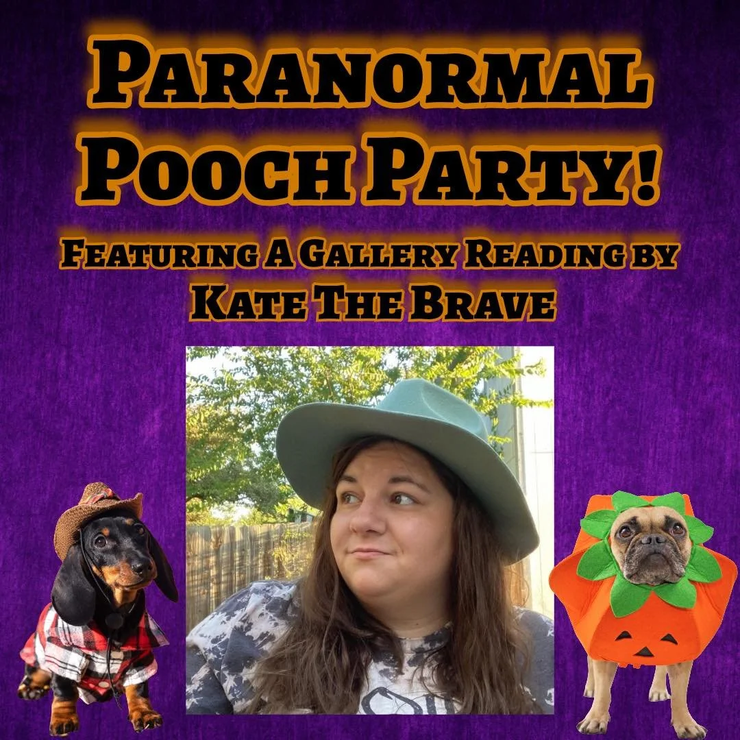 TIME IS RUNNING OUT! 

Tomorrow - Get ready for a howling good time at the first-ever Paranormal Pooch Party, a pre-Halloween, pup-friendly tour and investigation of the historic and haunted Victoria's Black Swan Inn.

GALLERY READING INCLUDED: 
Don'