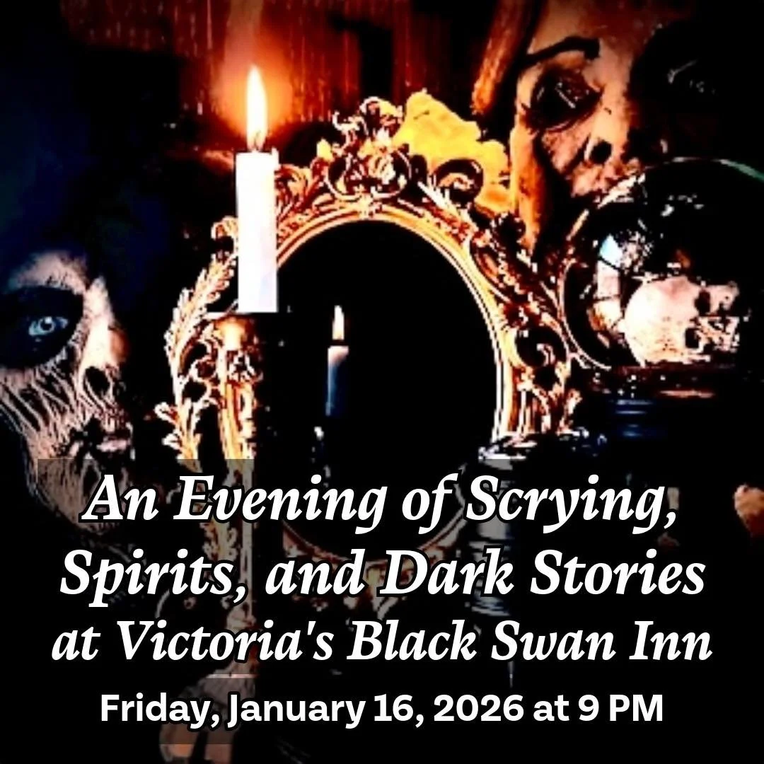 Join us on Friday, January 16th at 9 pm at the historic and famously haunted Victorias Black Swan Inn for an immersive evening devoted to the ancient art of scrying. At this storied location, mirrors do more than reflect light. They hold memory, myth