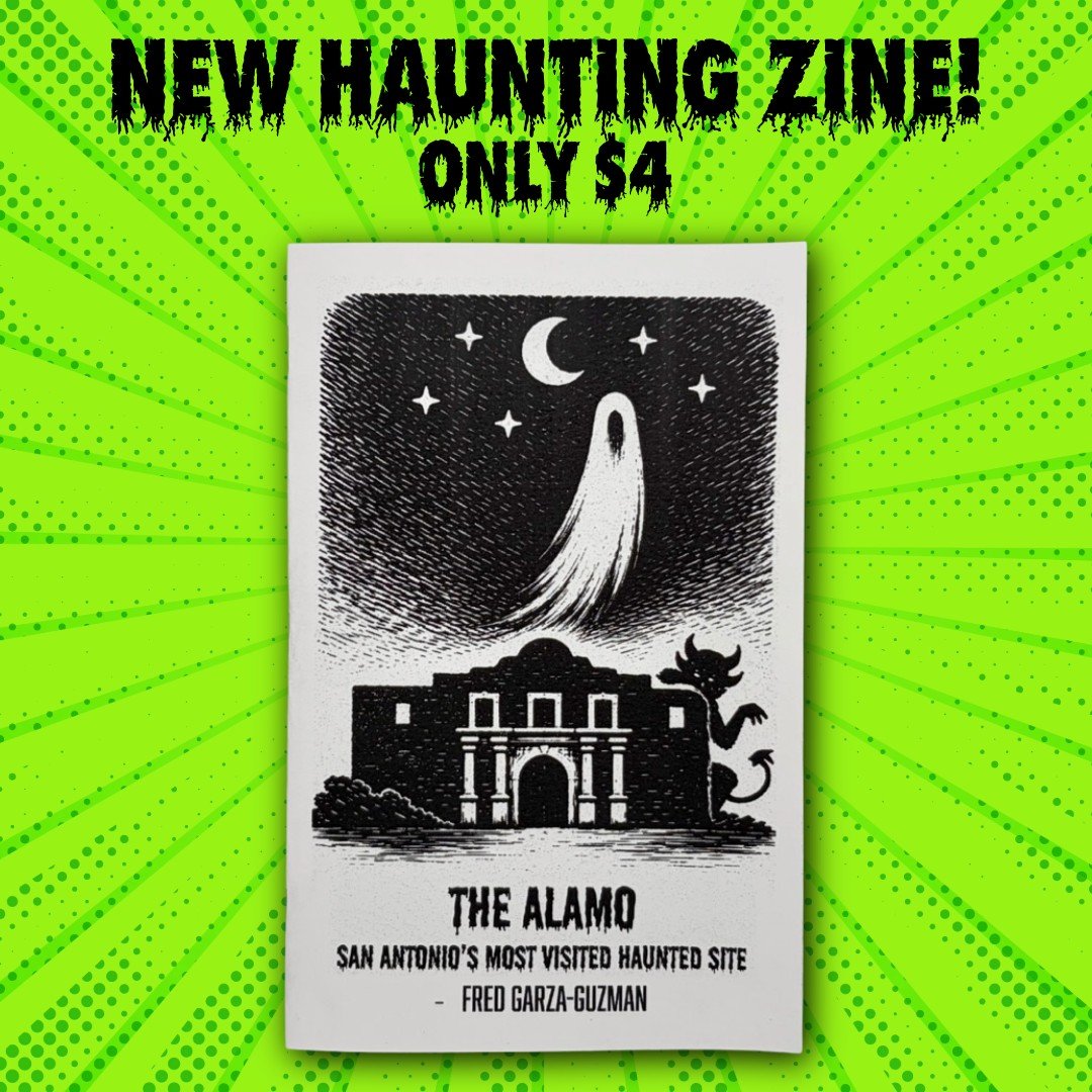 The Alamo is the most visited site in San Antonio and one of the most misunderstood. Our Alamo Haunts zine explores the history and ghost stories that surround the Alamo.

Inside are stories of Indigenous presence and displacement on this land long b