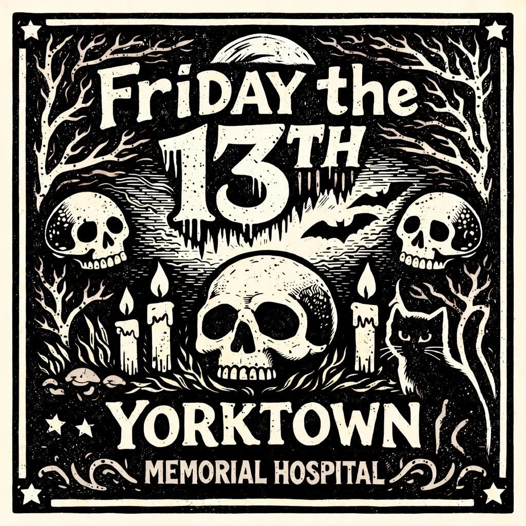 Tickets now on sale for Friday, March 13, 2026! 

Join us on one of the spookiest days of the year (Friday the 13th) with a flashlight tour and investigation of the notoriously haunted Yorktown Memorial Hospital. 

This property has been featured on 
