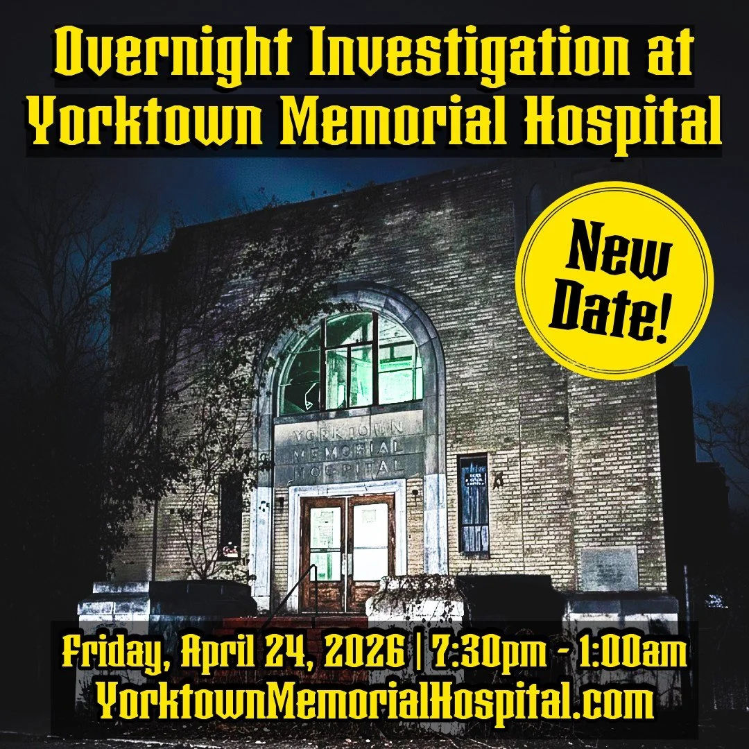 Step into the shadows of one of the most notoriously haunted locations in the country. Featured on Ghost Adventures and Sam and Colby, this historic 1951 hospital is now a mecca for the paranormal.  This is your chance to experience Yorktown Memorial