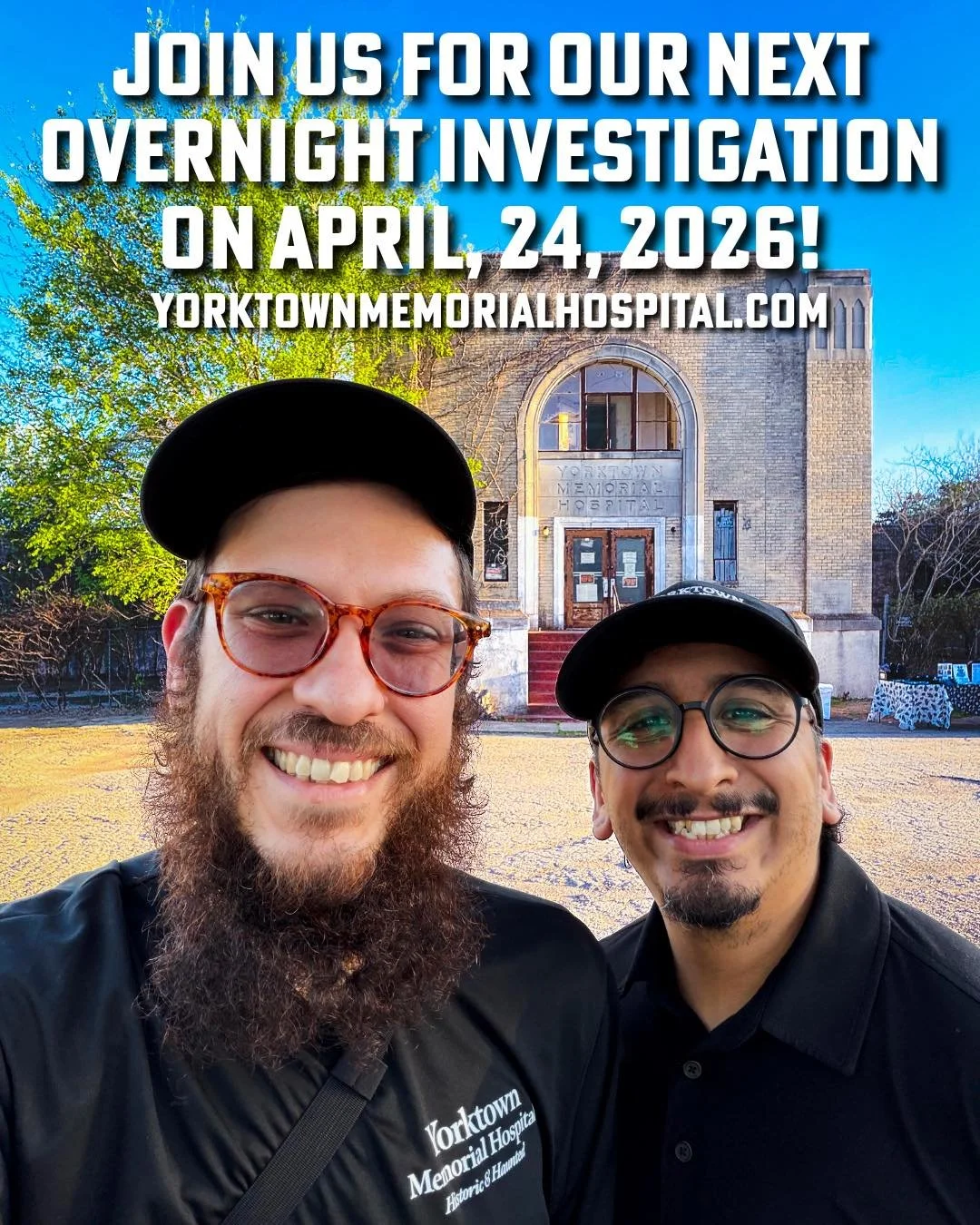 Step into the shadows of one of the most notoriously haunted locations in the country. Featured on Ghost Adventures and Sam and Colby, this historic 1951 hospital is now a mecca for the paranormal.  This is your chance to experience Yorktown Memorial