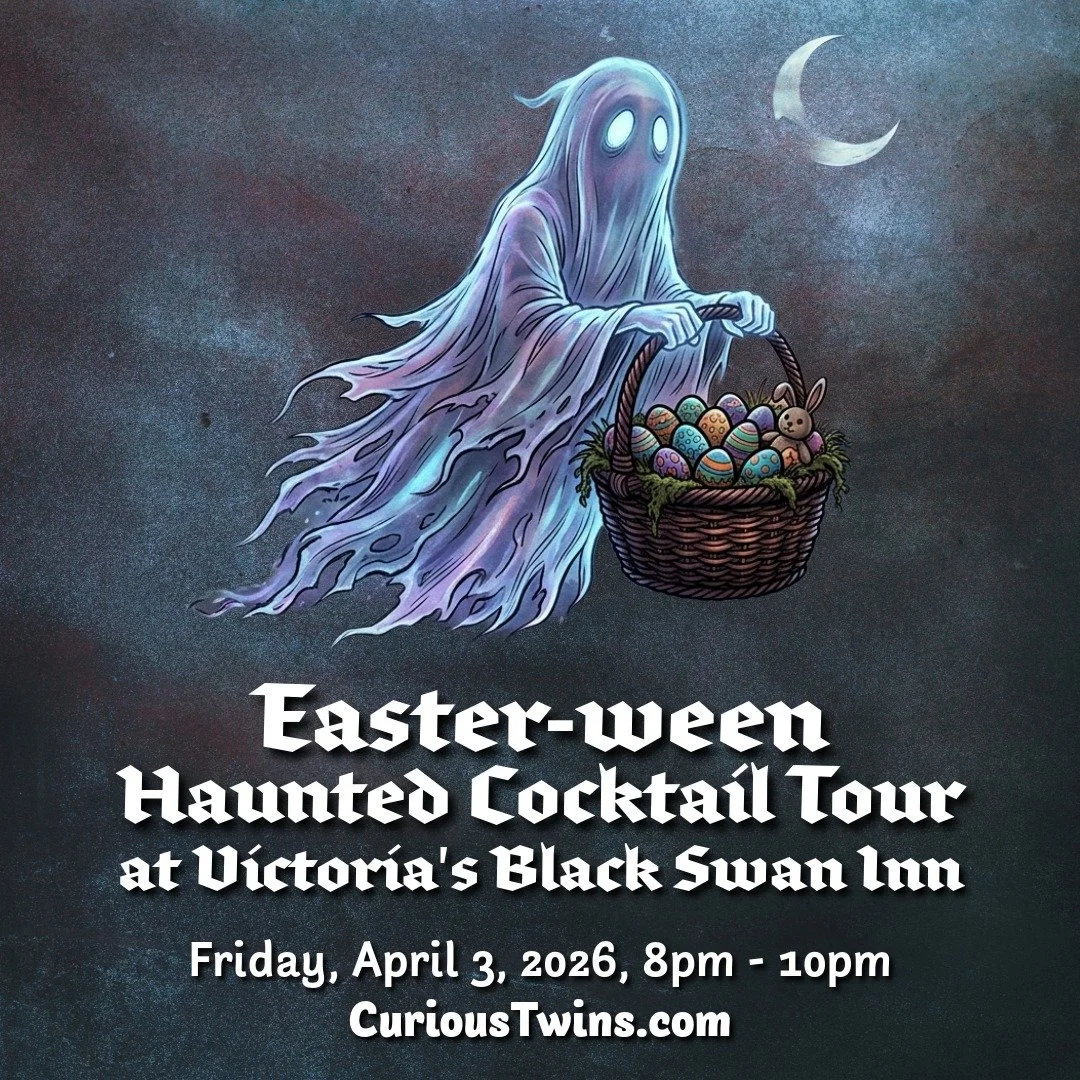 Join us for a special "Easter-ween" edition of our Haunted Cocktail Tour. This is your chance to tour and explore the historic and haunted Victoria's Black Swan Inn. 

Perfect for a date night or an evening out with friends. Tour includes 1