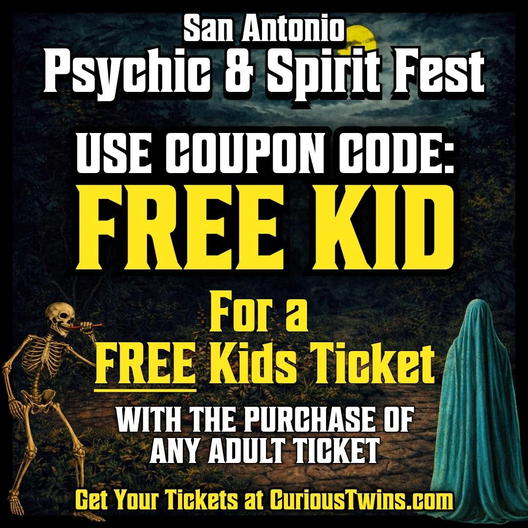 In this economy!? Yes, bring the family and SAVE with a FREE YOUTH TICKET with every adult ticket to this year&rsquo;s Psychic &amp; Spirit Fest!

Use the coupon code FREEKID to take advantage of this limited time deal! 

Experience the San Antonio P