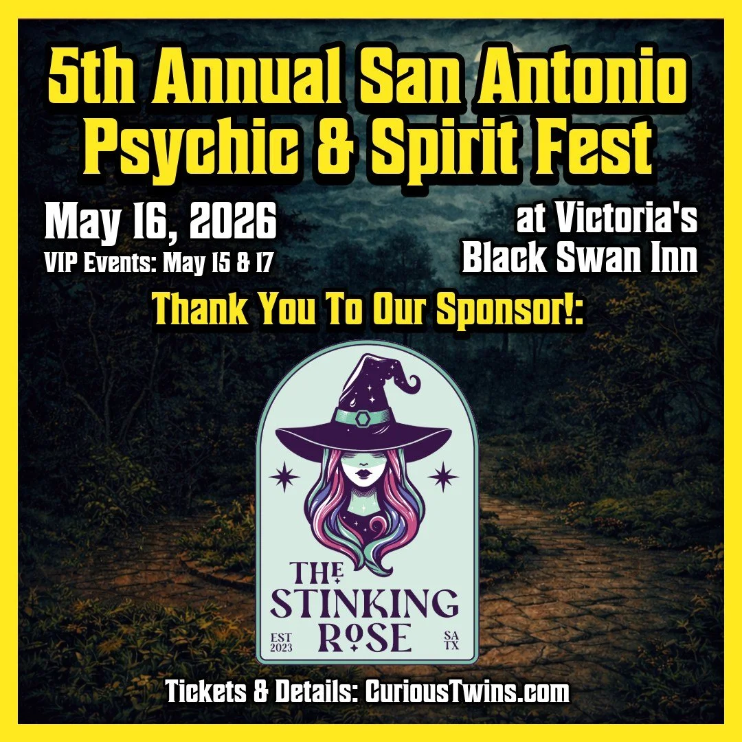 A huge thank you to The Stinking Rose (@thestinkingrosesa) for sponsoring our upcoming Psychic &amp; Spirit Fest! As a San Antonio metaphysical shop and community space, they offer a sanctuary for creative souls and anyone looking to find a little ma