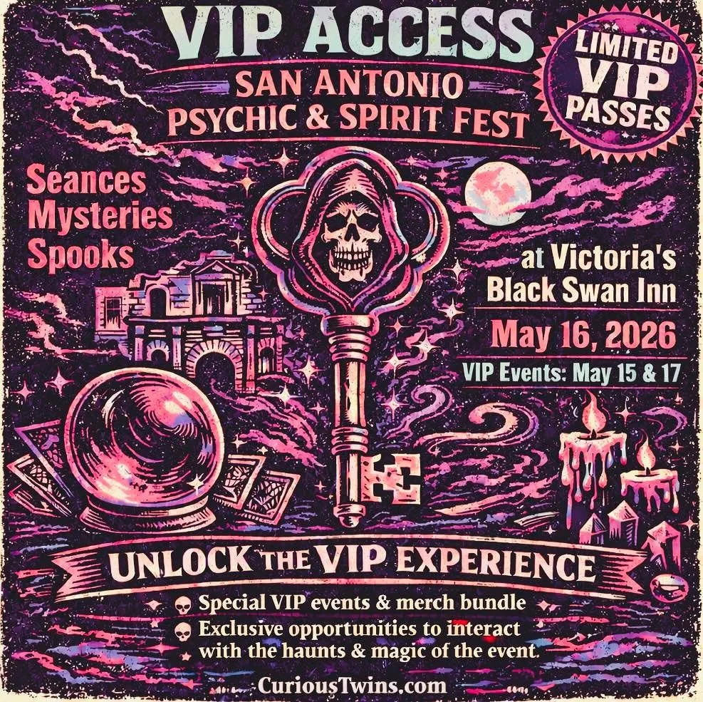Unlock the ultimate VIP weekend at the 5th Annual San Antonio Psychic &amp; Spirit Fest at Victoria&rsquo;s Black Swan Inn! 

🚨 Don't wait to secure your spot&mdash;The 3-day RIP passes will vanish this Sunday at midnight, so grab yours before they 