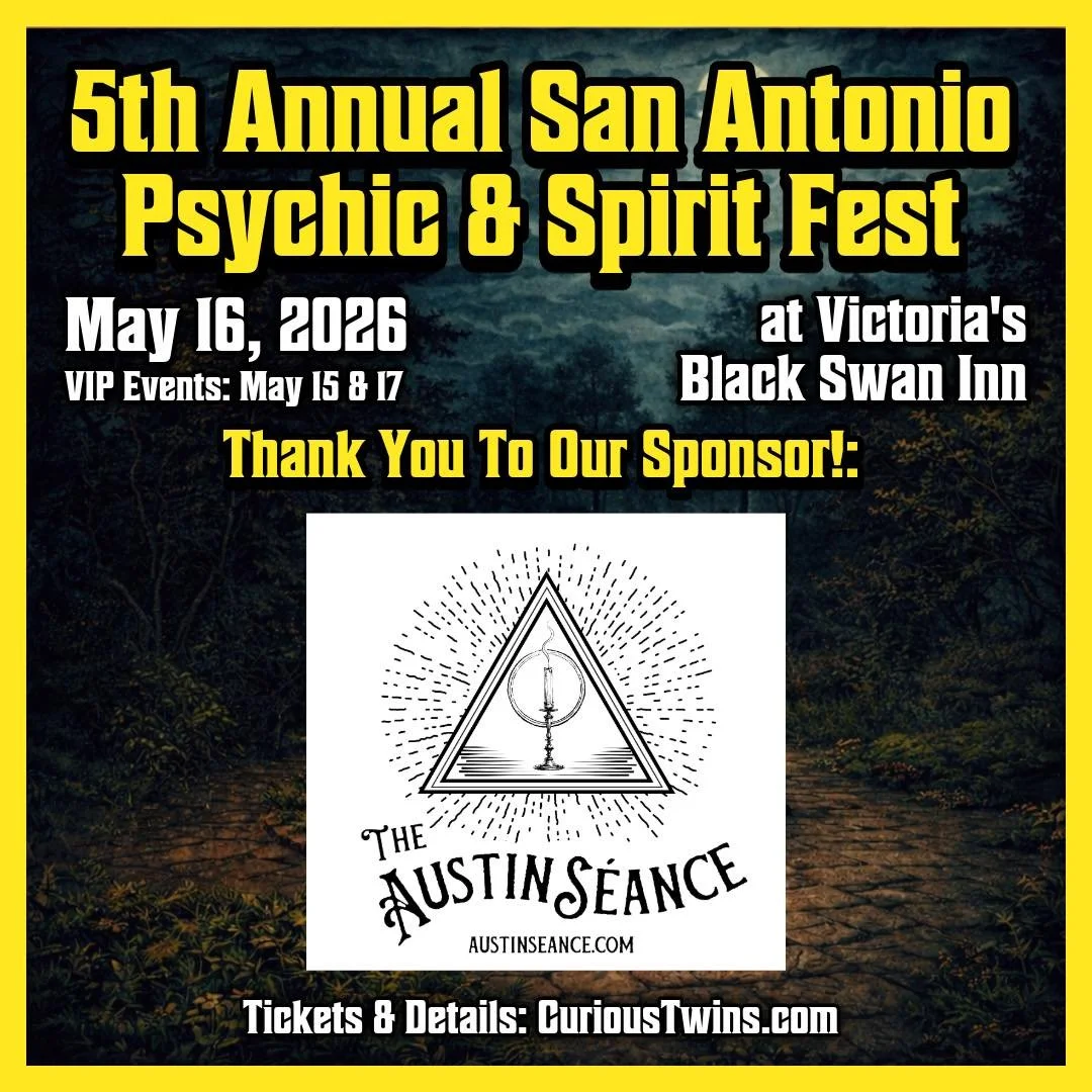 A very special welcome to our friends at the Austin S&eacute;ance, who are sponsoring our upcoming Psychic &amp; Spirit Fest! 

Founded and led by Albert Lucio and Jake Cordero, The Austin Seance functions as both a cultural study of American spiritu