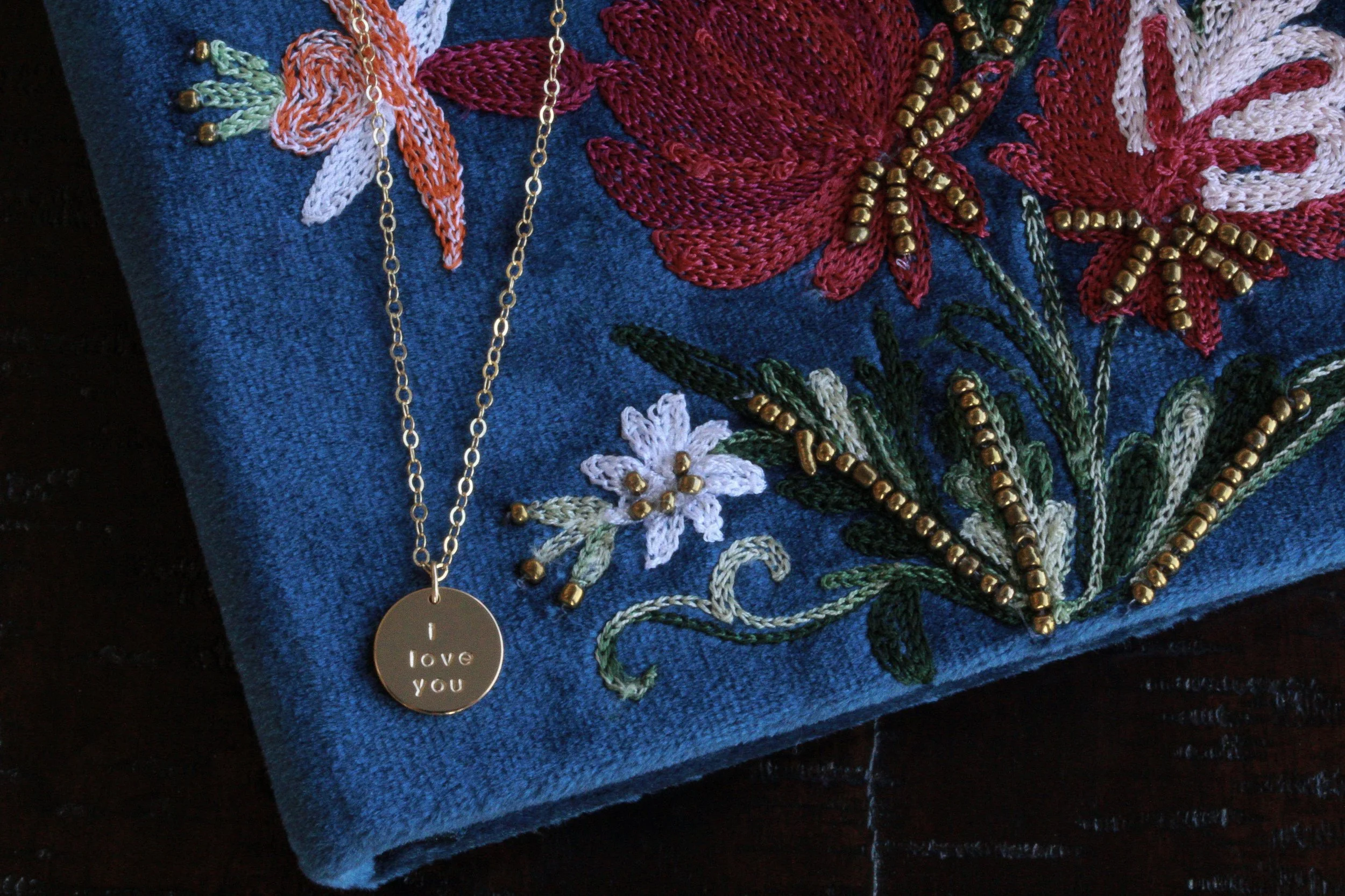 Hand Stamped, 14K Gold Filled Disc Necklace, Personalize - Stamped &amp; Co.