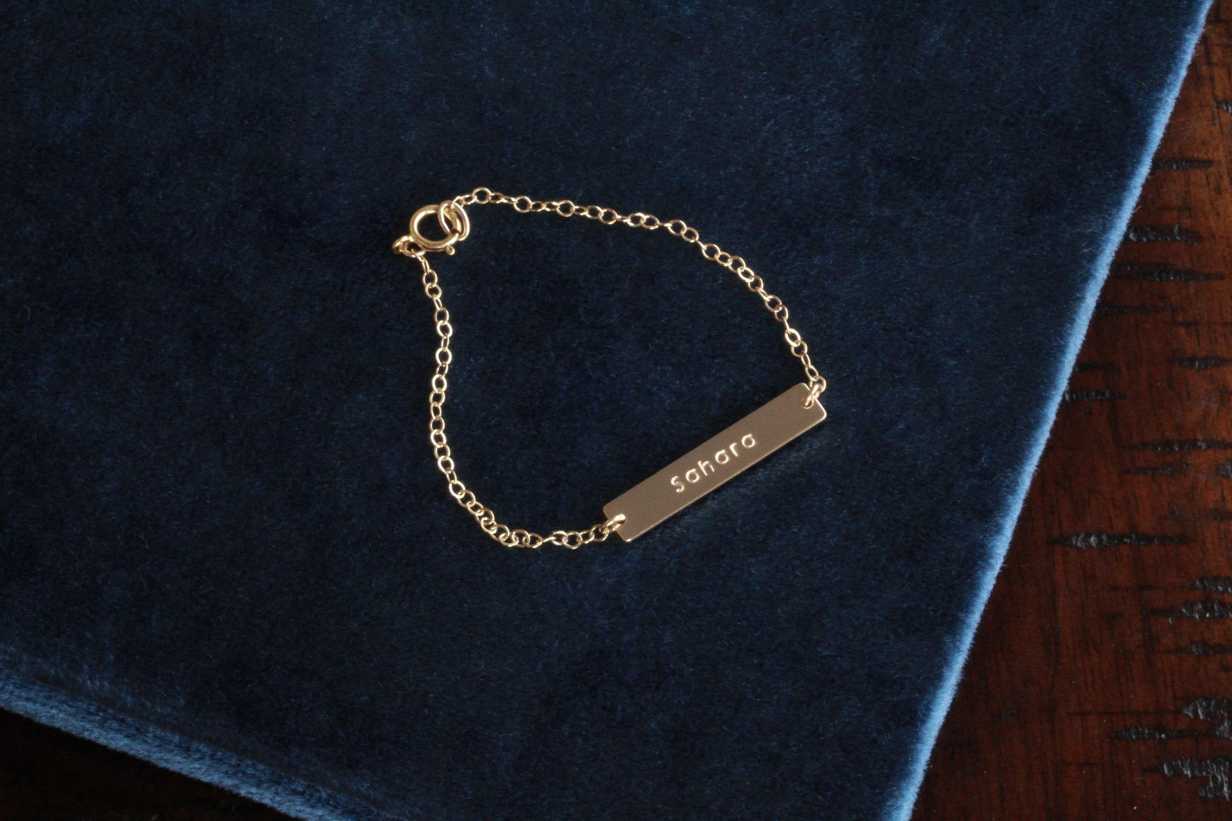 Mini Me Bar Bracelet, 14K Gold Fill, Personalized - Stamped &amp; Co.