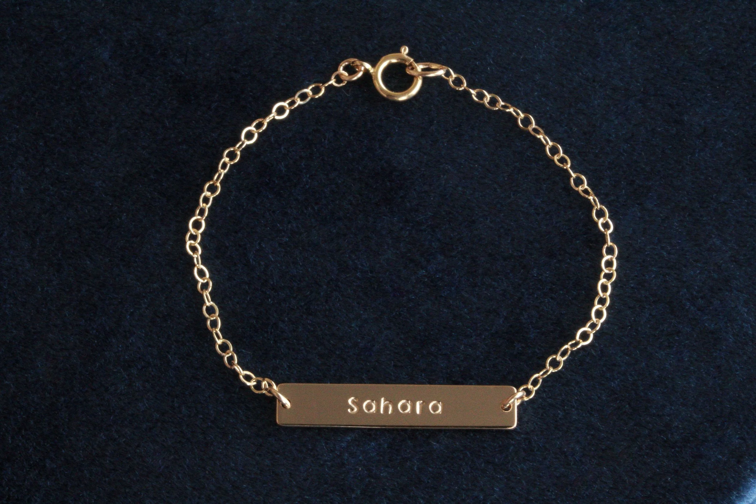Childrens Mini Me Bar Bracelet, 14K Gold Fill, Personalize - Stamped &amp; Co.